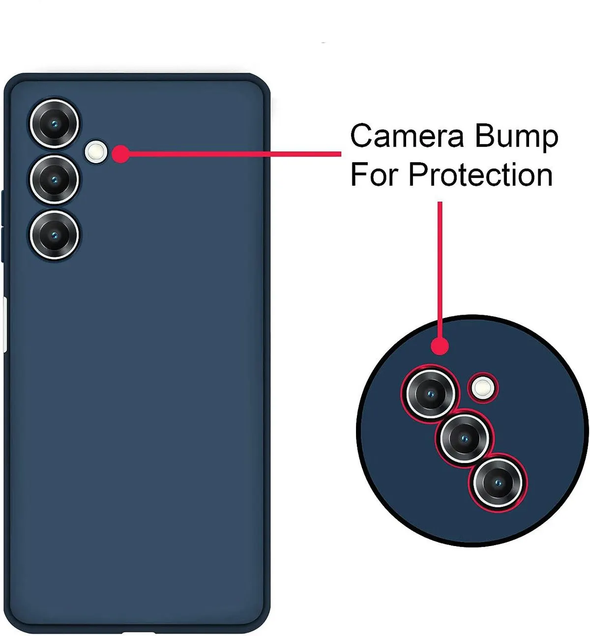 Micvir Back Cover for Samsung Galaxy F34 5G (Blue, Dual Protection, Silicon, Pack of: 1) — image 3 of 5