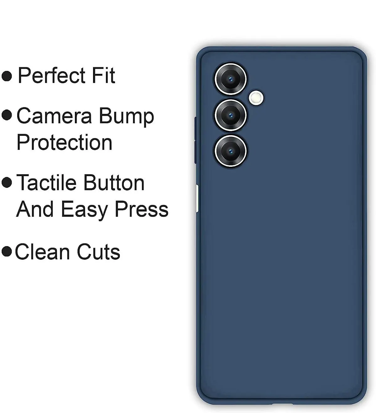 Micvir Back Cover for Samsung Galaxy F34 5G (Blue, Dual Protection, Silicon, Pack of: 1) — image 4 of 5
