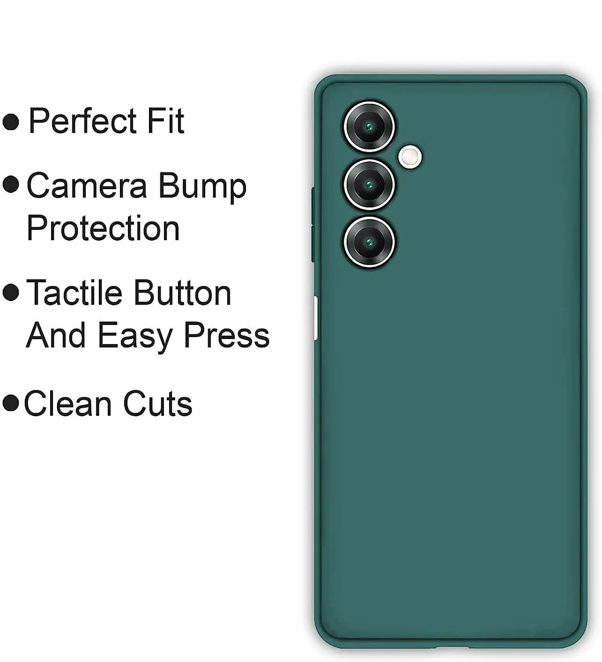 Micvir Back Cover for Samsung Galaxy F34 5G (Green, Dual Protection, Silicon, Pack of: 1) — image 4 of 5