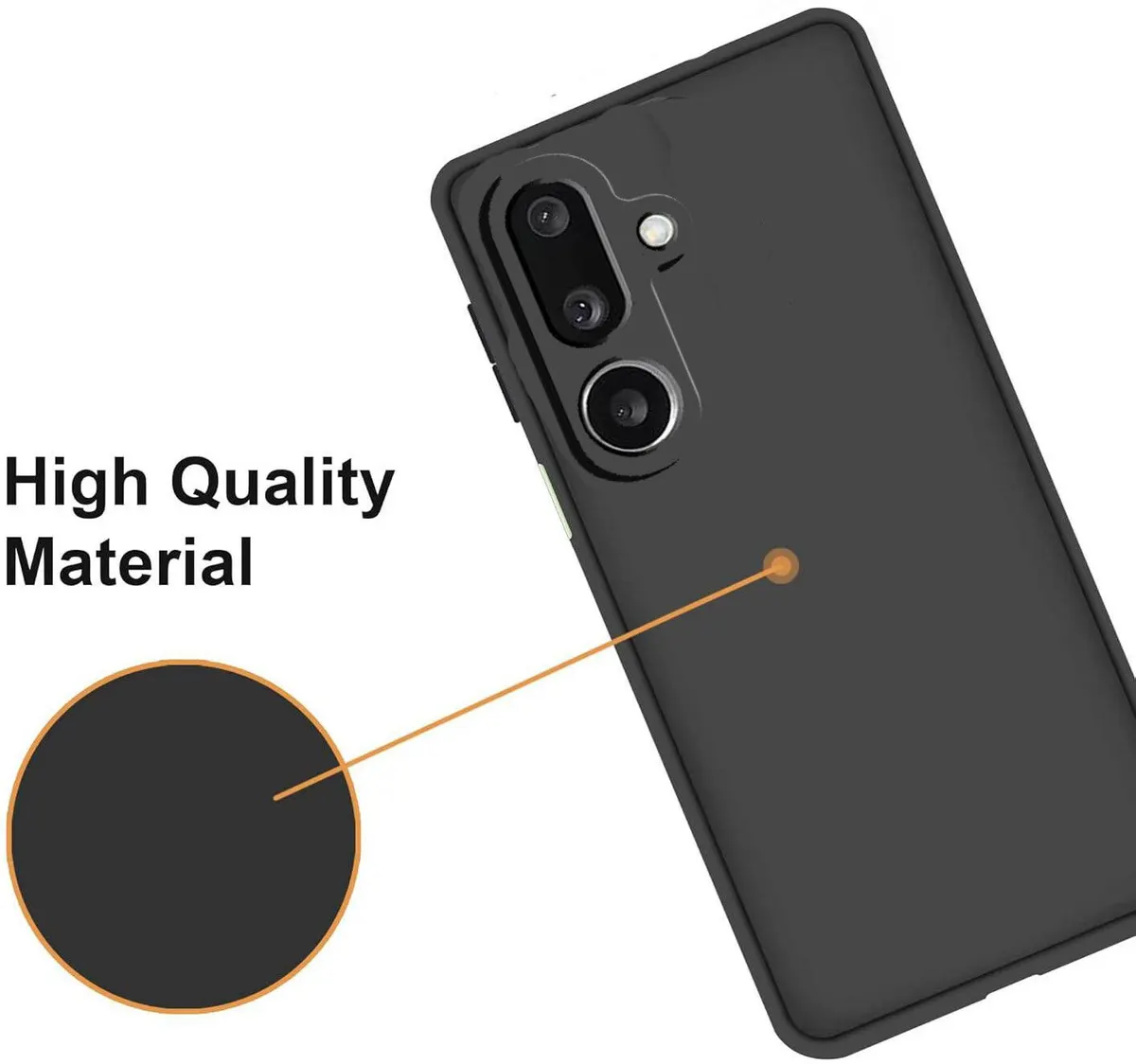 Micvir Back Cover for Samsung Galaxy F36 5G (Black, Dual Protection, Silicon, Pack of: 1) — image 2 of 5