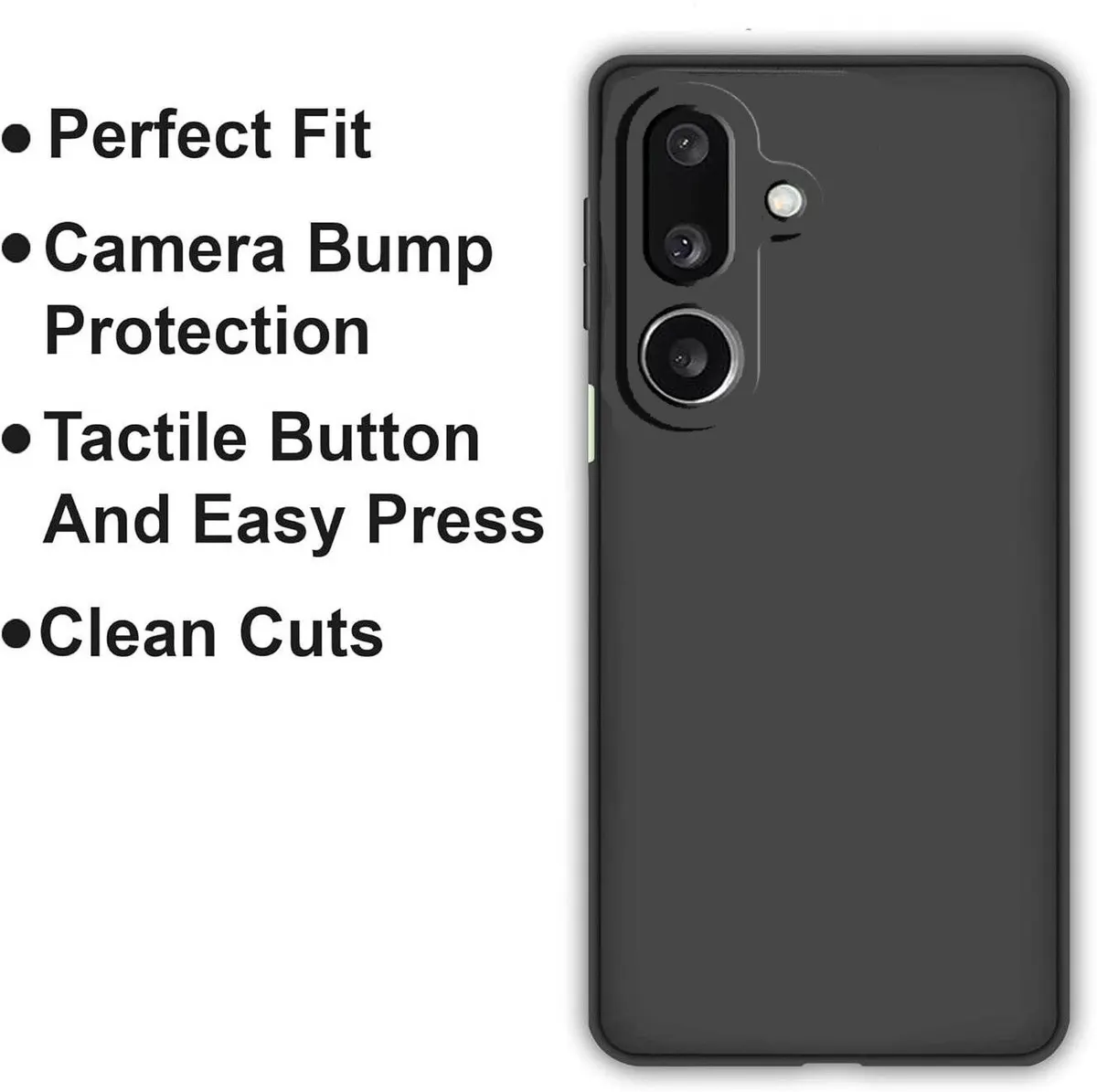 Micvir Back Cover for Samsung Galaxy F36 5G (Black, Dual Protection, Silicon, Pack of: 1) — image 4 of 5