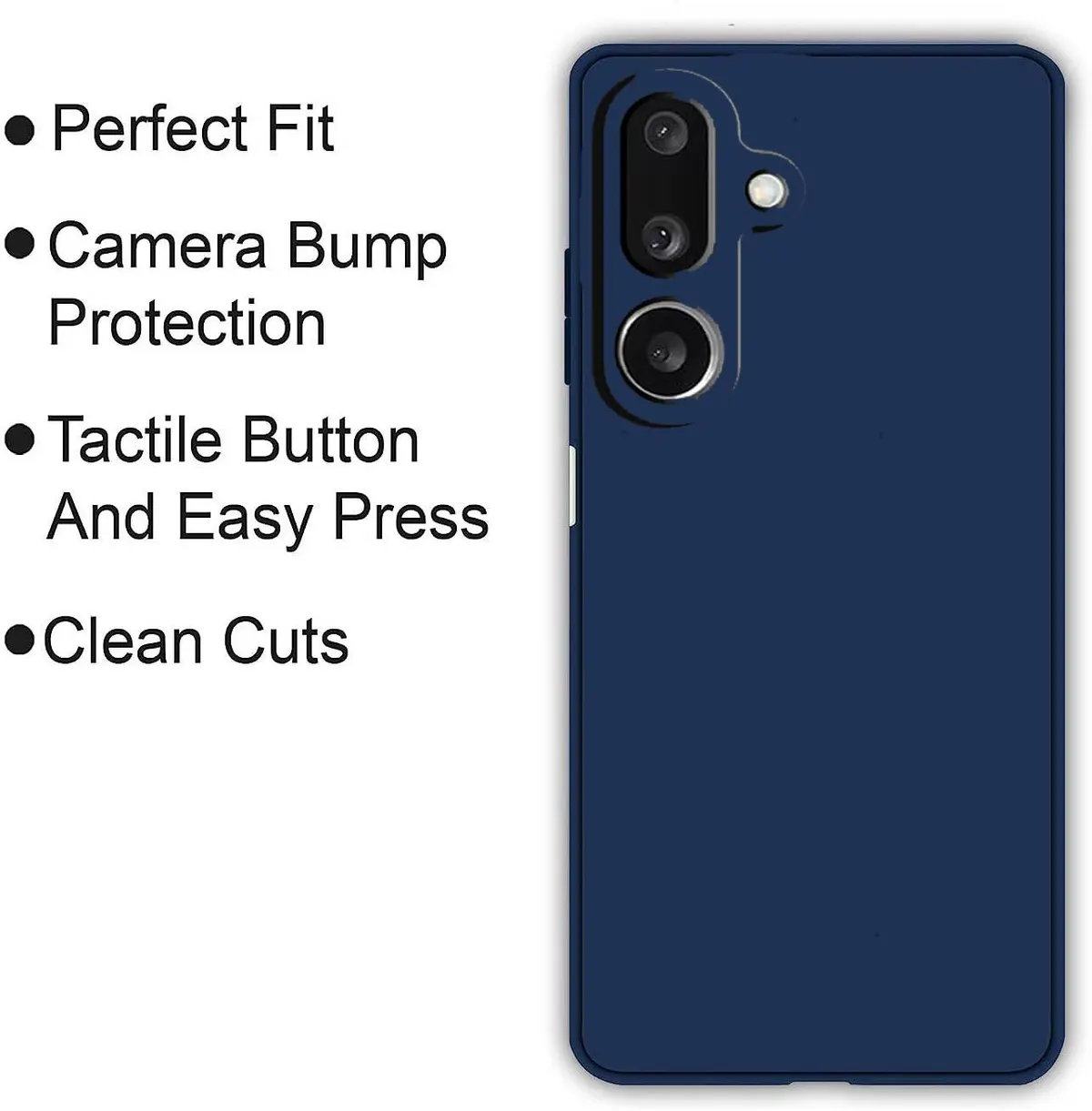 Micvir Back Cover for Samsung Galaxy F36 5G (Blue, Dual Protection, Silicon, Pack of: 1) — image 4 of 5
