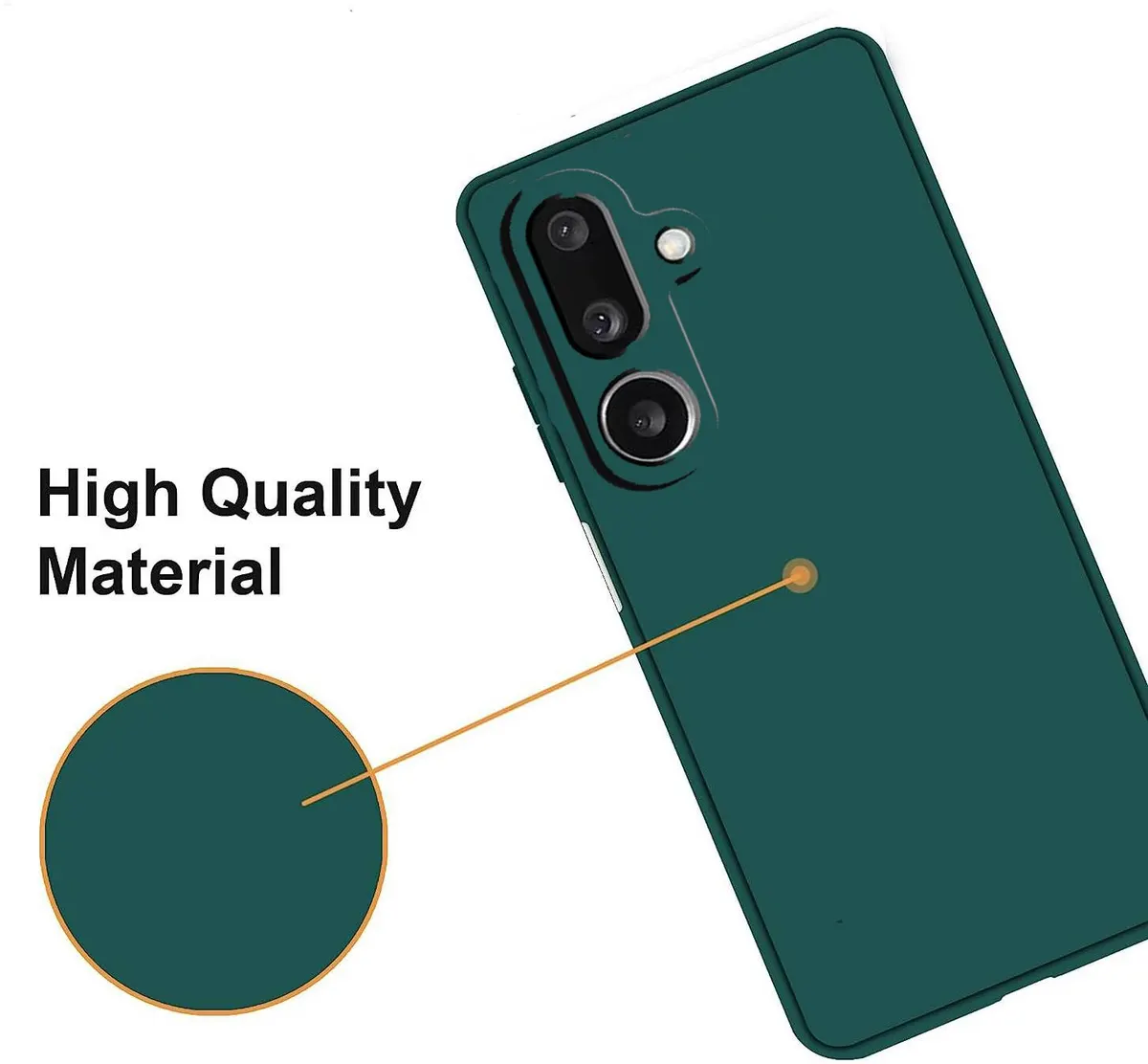 Micvir Back Cover for Samsung Galaxy F36 5G (Green, Dual Protection, Silicon, Pack of: 1) — image 2 of 5