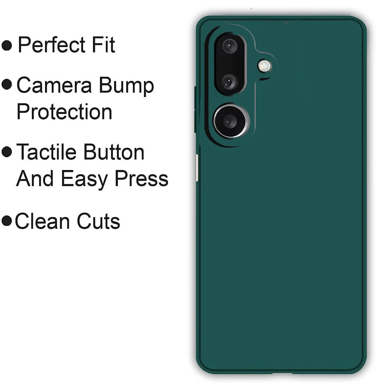 Micvir Back Cover for Samsung Galaxy F36 5G (Green, Dual Protection, Silicon, Pack of: 1) — image 4 of 5