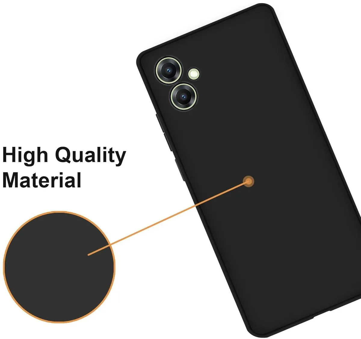 Micvir Back Cover for SAMSUNG Galaxy M06 5G (Black, Dual Protection, Silicon, Pack of: 1) — image 2 of 5