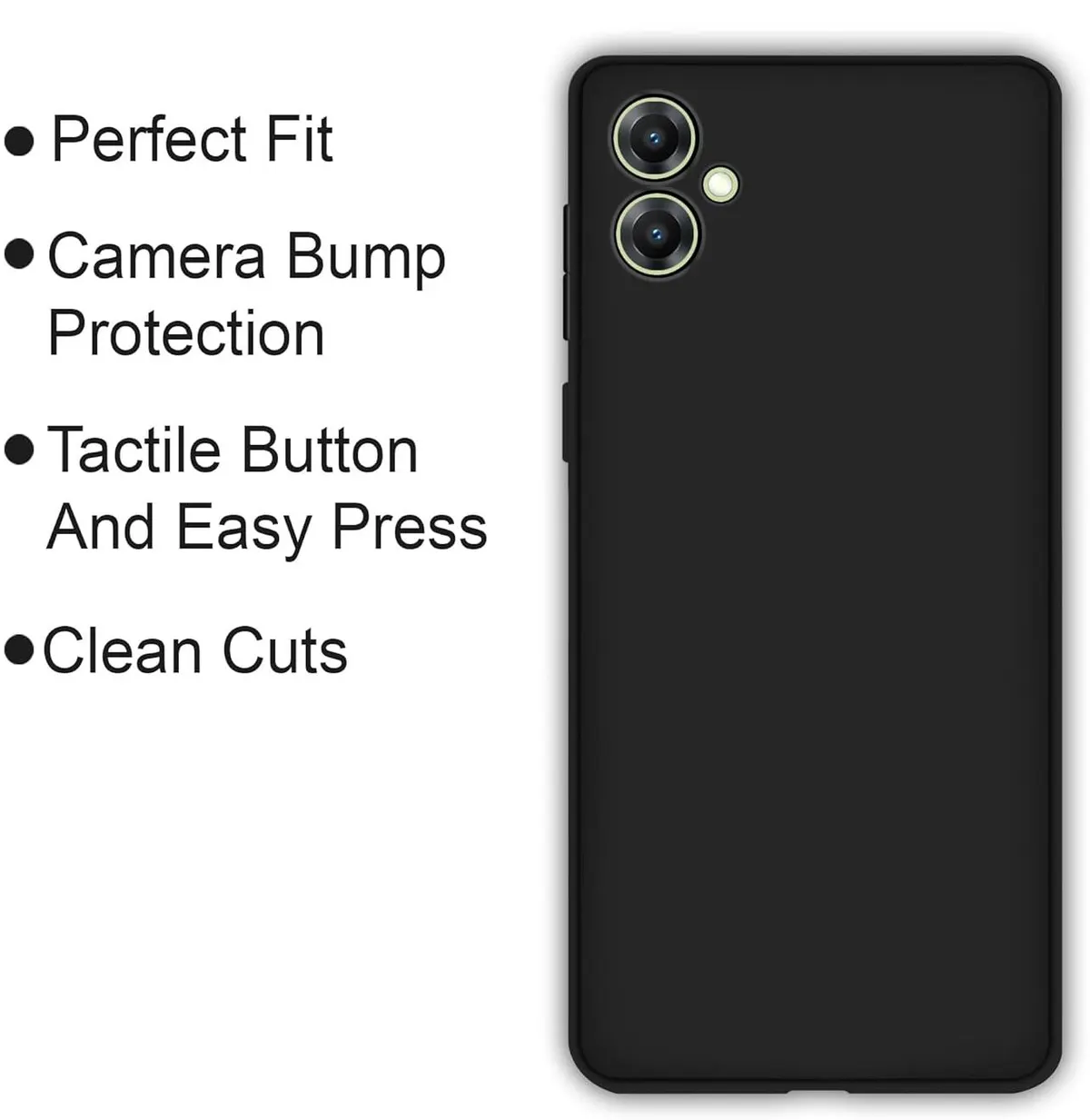 Micvir Back Cover for SAMSUNG Galaxy M06 5G (Black, Dual Protection, Silicon, Pack of: 1) — image 4 of 5