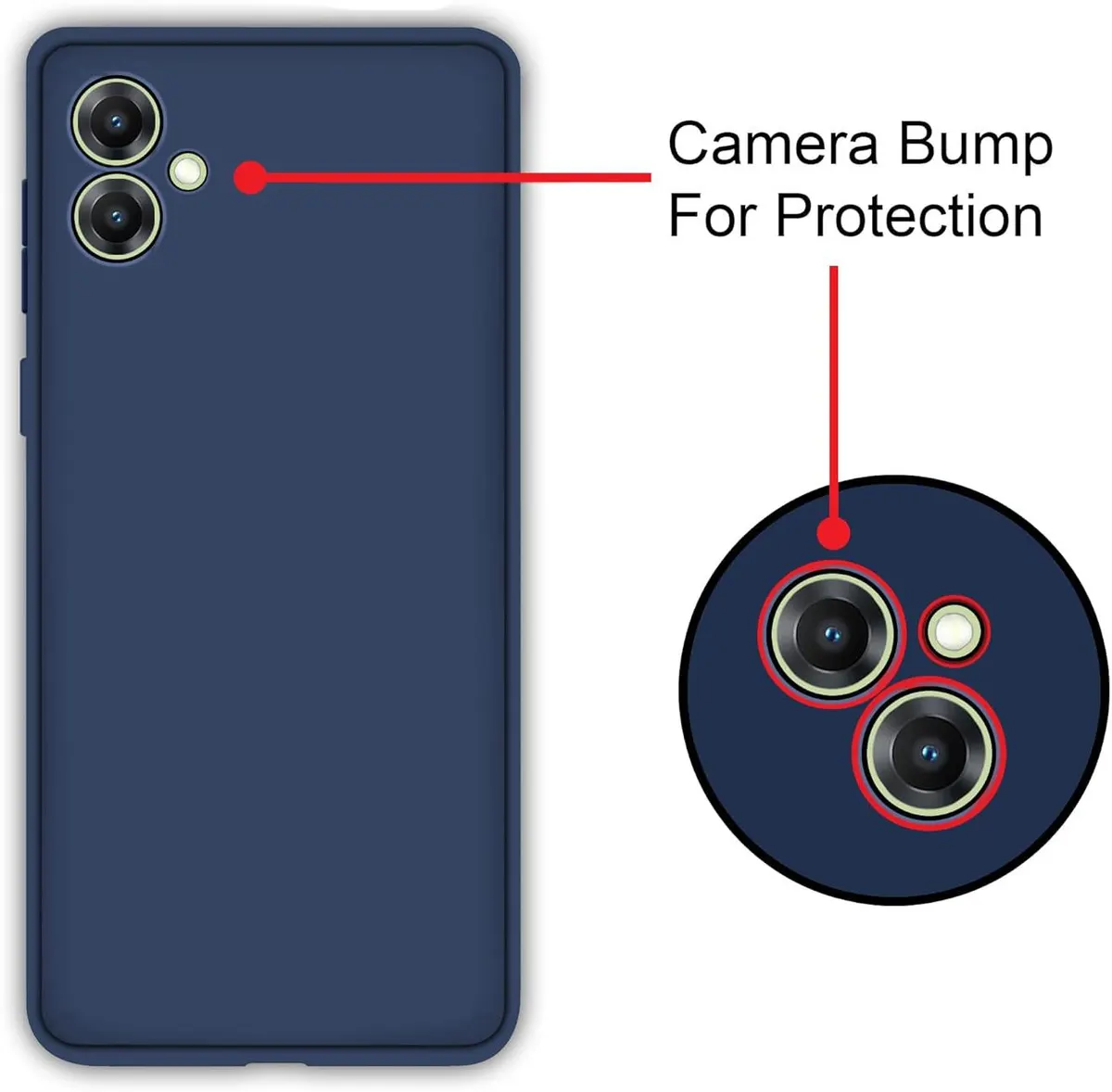 Micvir Back Cover for SAMSUNG Galaxy M06 5G (Blue, Dual Protection, Silicon, Pack of: 1) — image 3 of 5