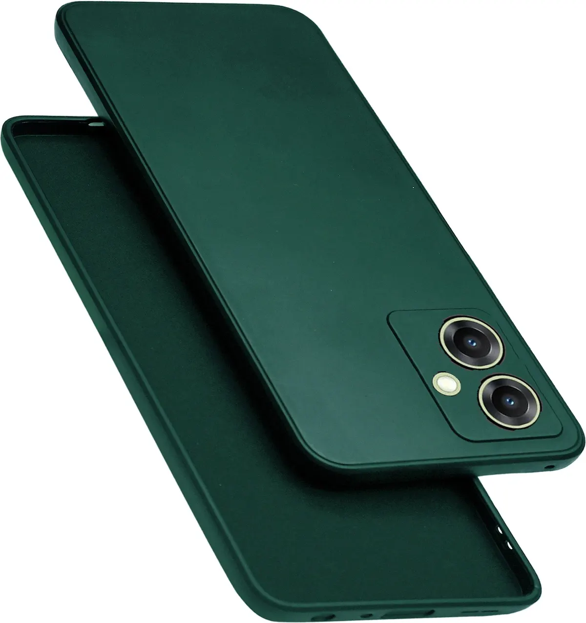 Micvir Back Cover for SAMSUNG Galaxy M06 5G (Green, Dual Protection, Silicon, Pack of: 1)