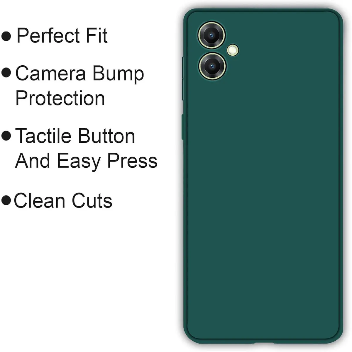Micvir Back Cover for SAMSUNG Galaxy M06 5G (Green, Dual Protection, Silicon, Pack of: 1) — image 4 of 5