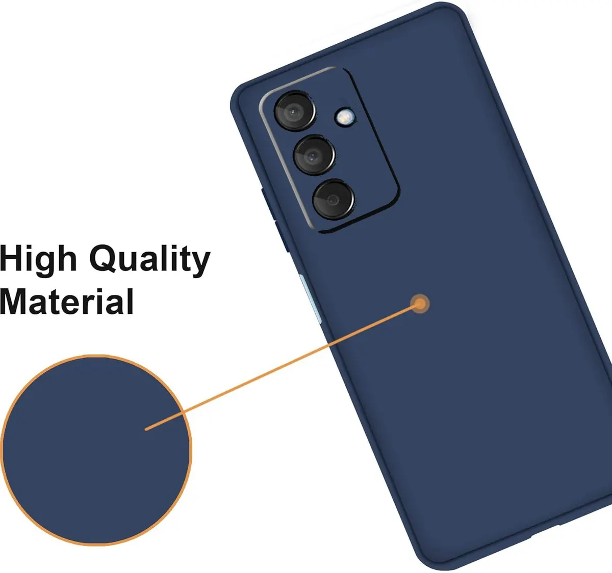 Micvir Back Cover for Samsung Galaxy M15 5G (Blue, Dual Protection, Silicon, Pack of: 1) — image 3 of 5