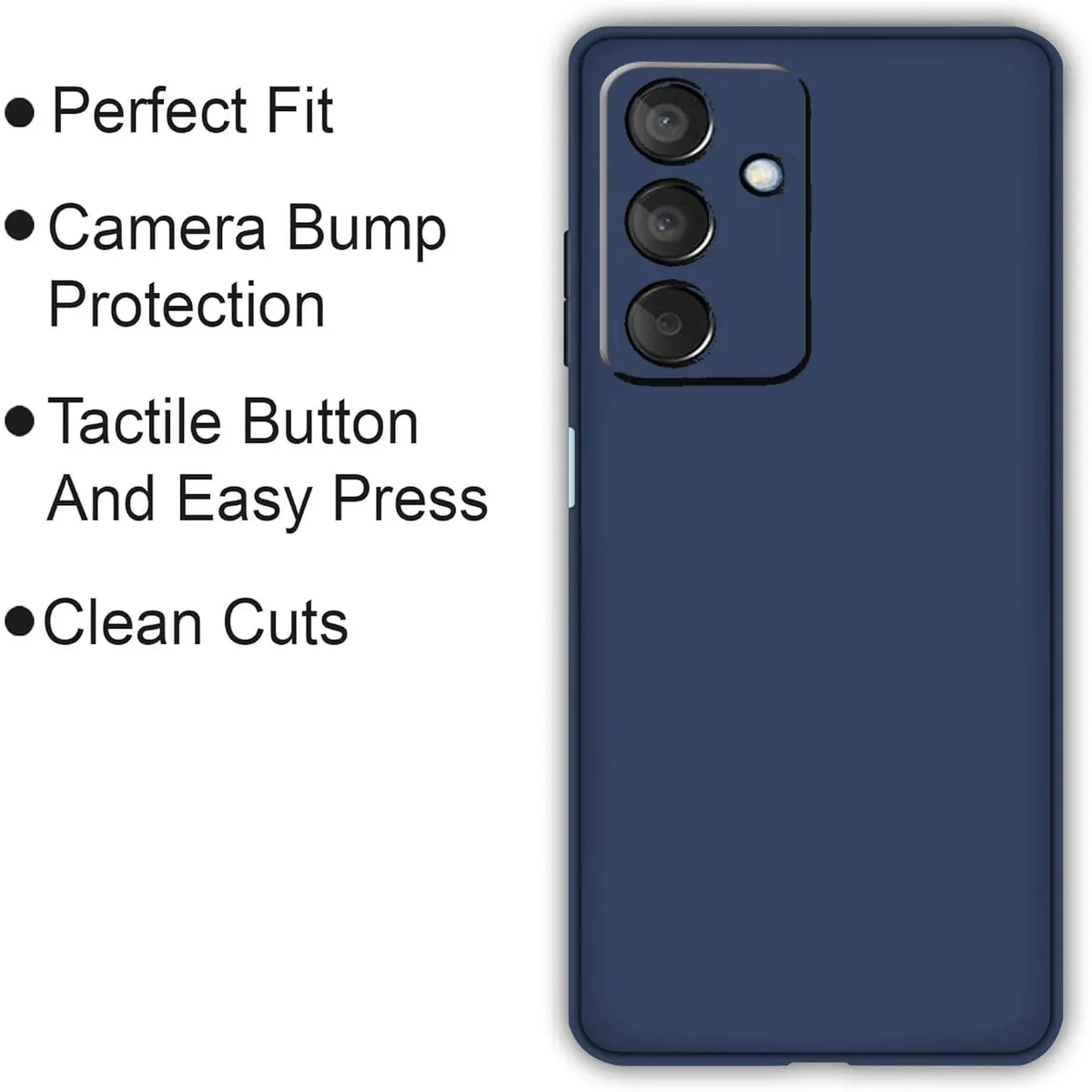 Micvir Back Cover for Samsung Galaxy M15 5G (Blue, Dual Protection, Silicon, Pack of: 1) — image 4 of 5