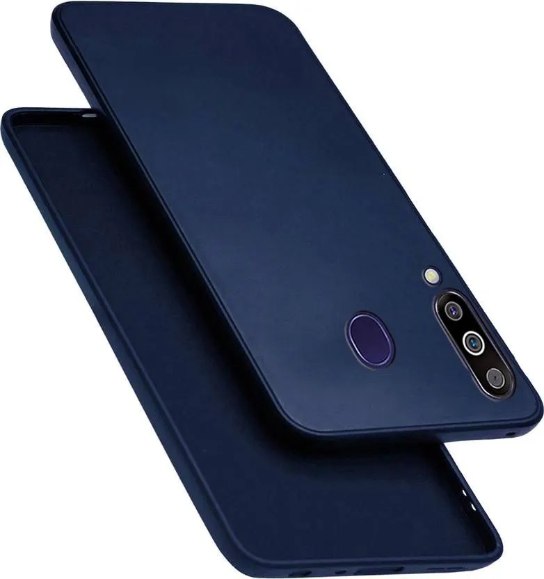 Xolia Back Cover for Samsung M30 (Blue, Dual Protection, Silicon, Pack of: 1)