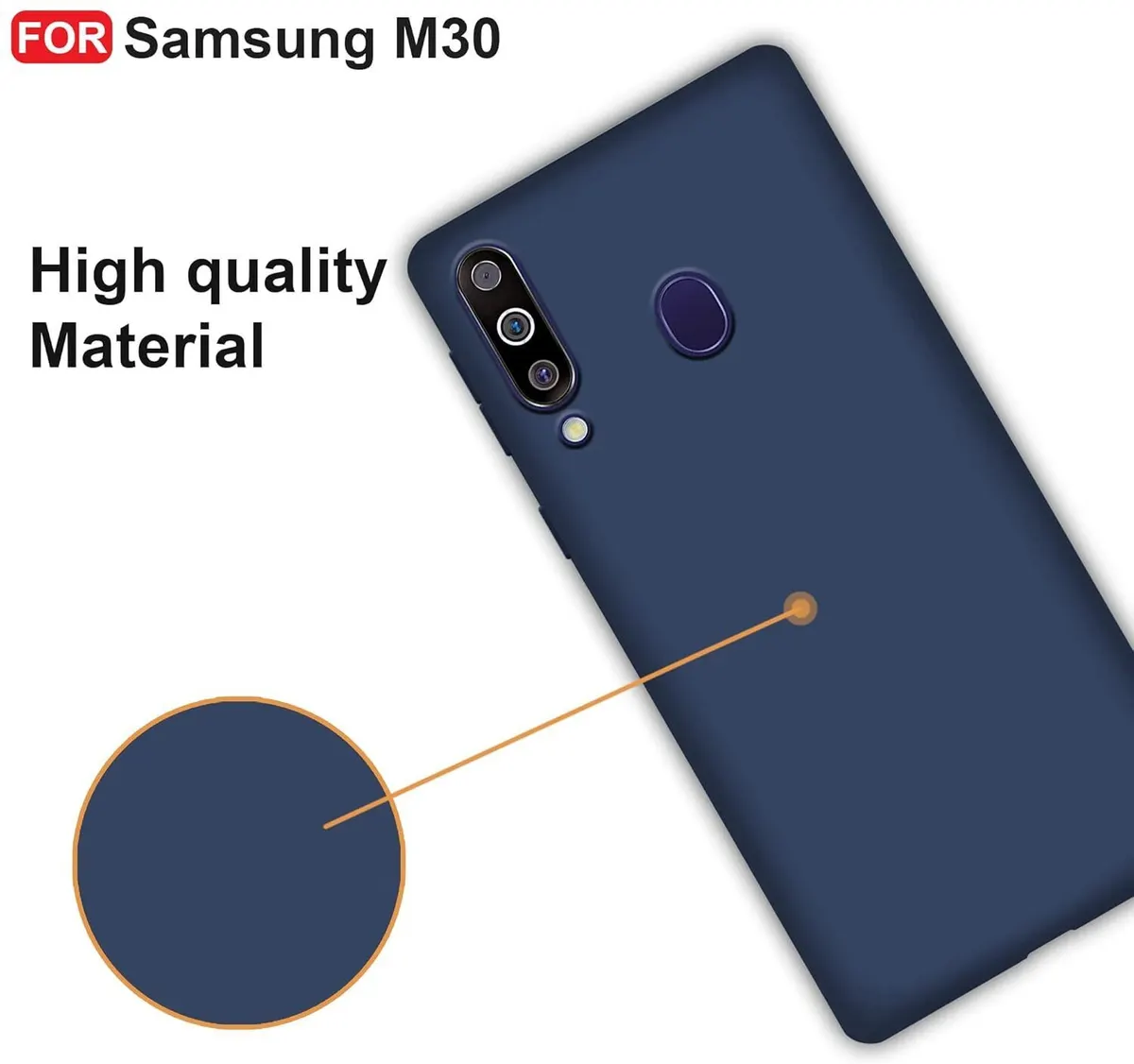 Xolia Back Cover for Samsung M30 (Blue, Dual Protection, Silicon, Pack of: 1) — image 3 of 5