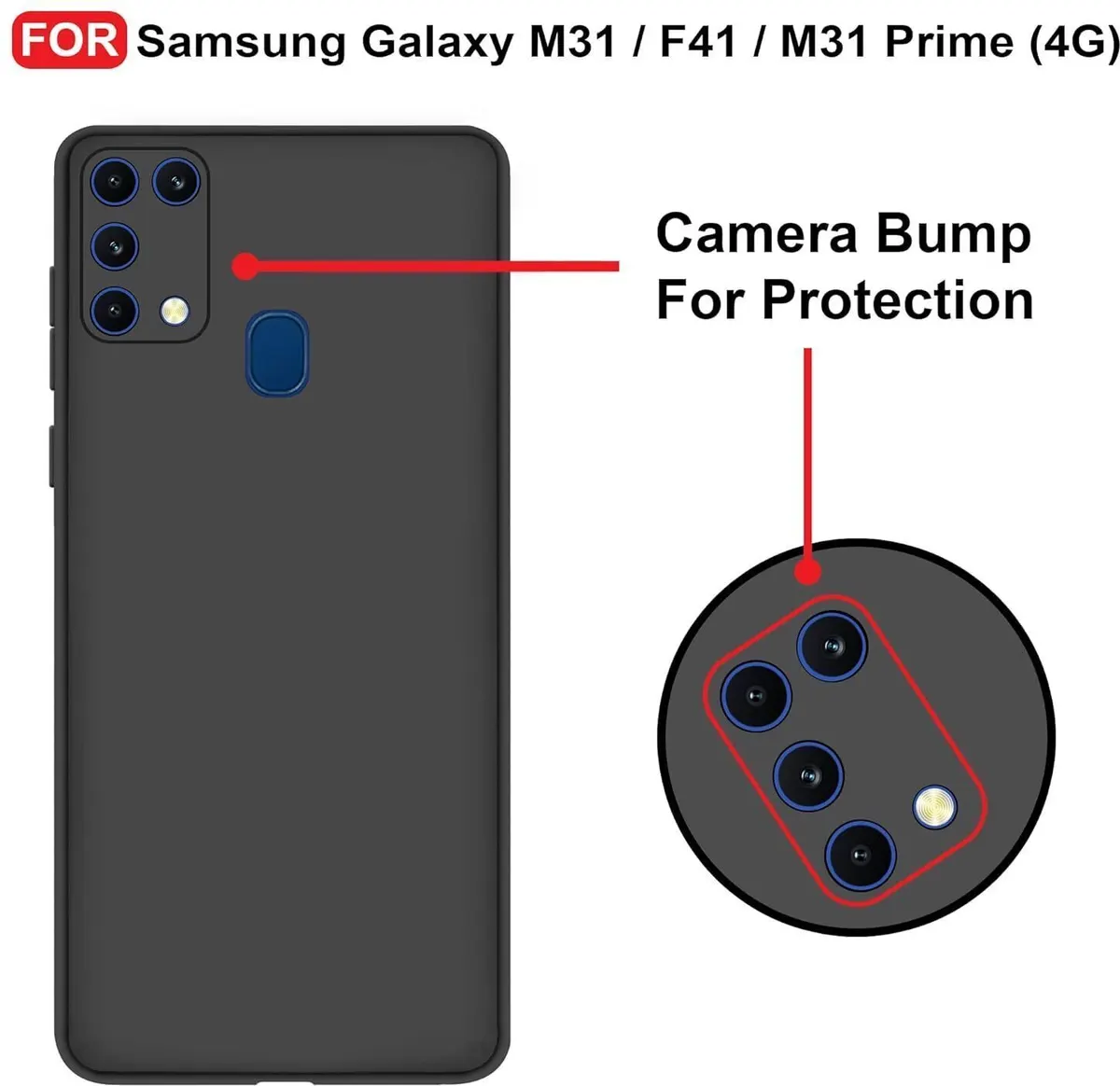 Xolia Back Cover for Samsung Galaxy M30s (Black, Dual Protection, Silicon, Pack of: 1) — image 2 of 5