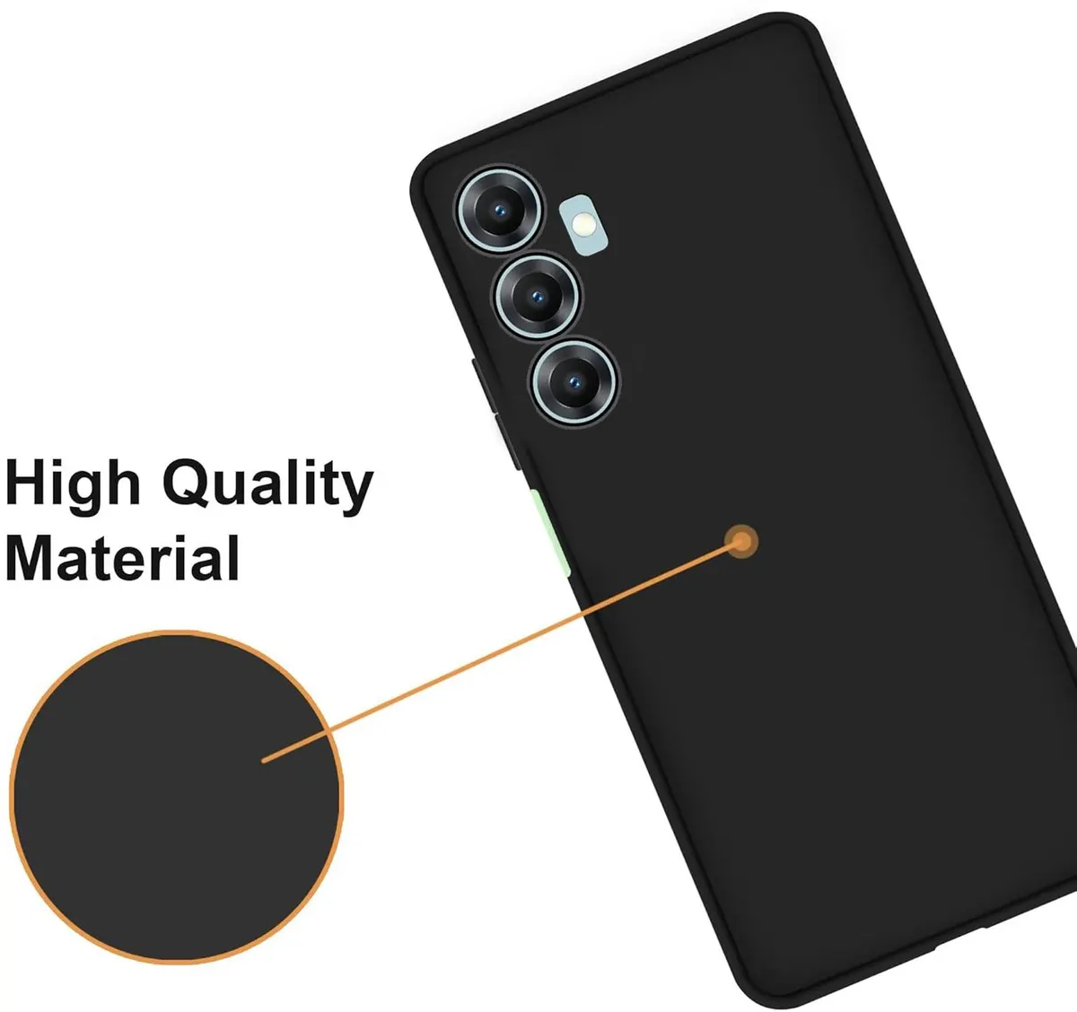 Micvir Back Cover for Samsung Galaxy M35 5G (Black, Dual Protection, Silicon, Pack of: 1) — image 3 of 5