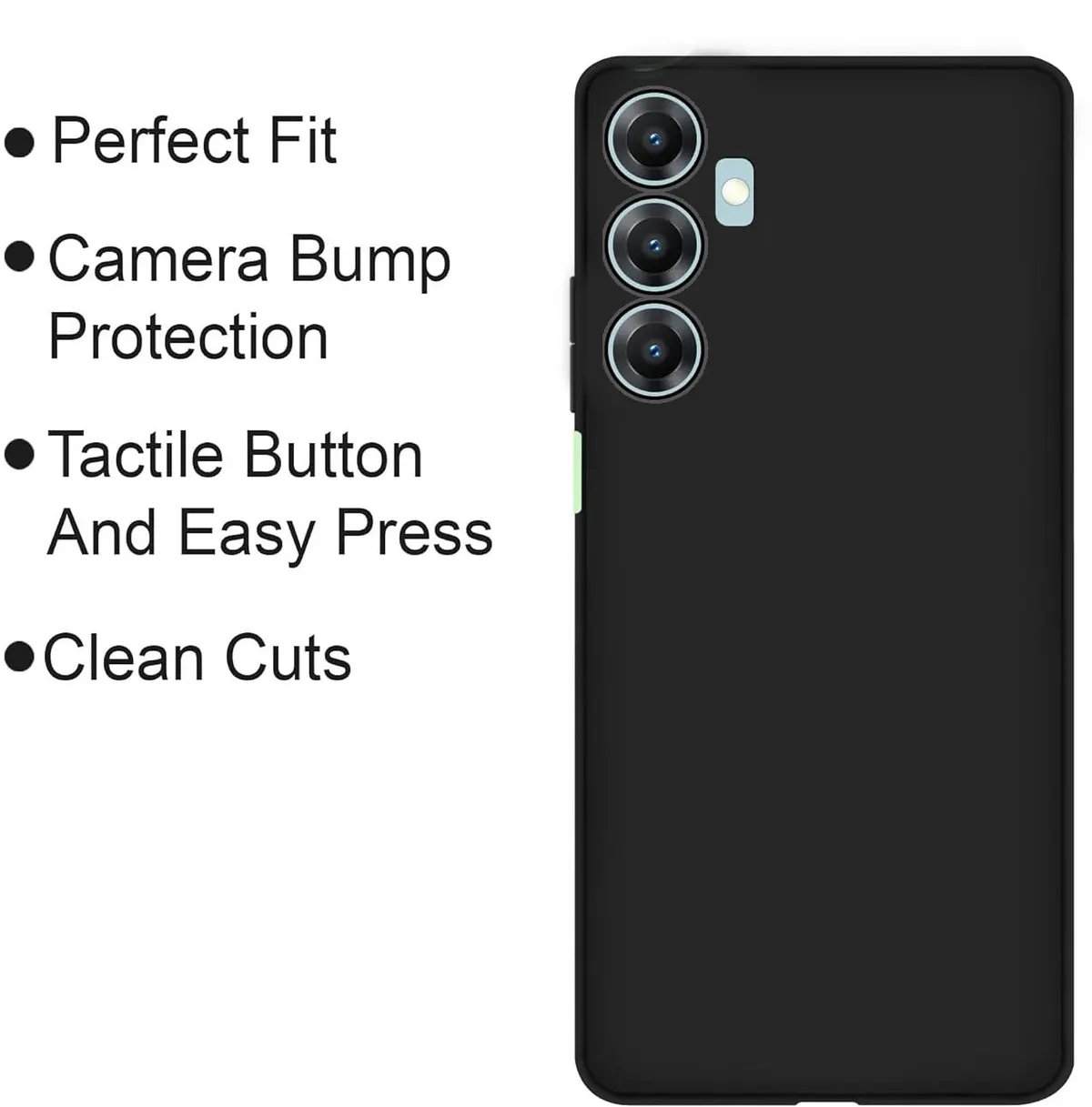 Micvir Back Cover for Samsung Galaxy M35 5G (Black, Dual Protection, Silicon, Pack of: 1) — image 4 of 5