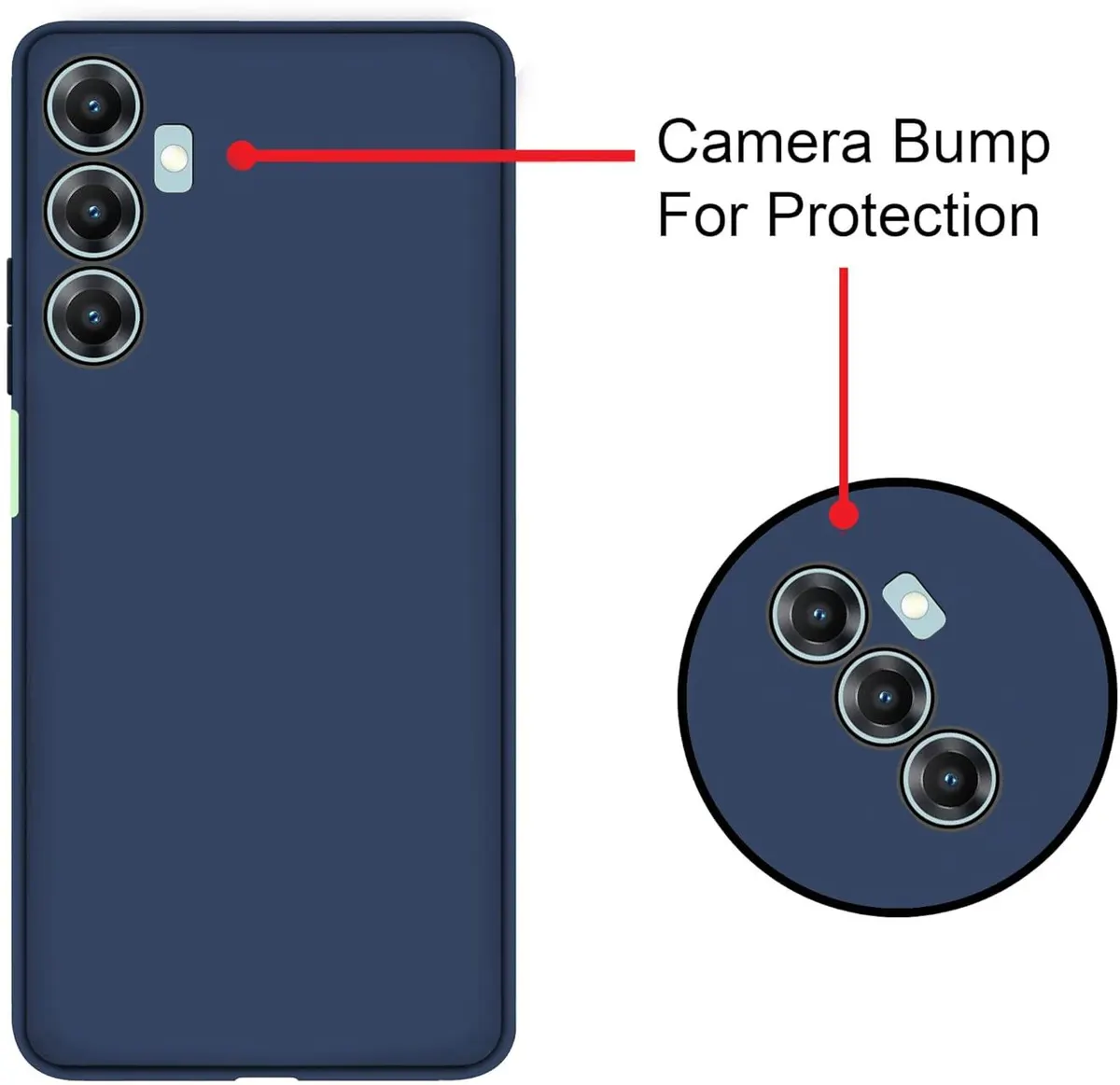 Micvir Back Cover for SAMSUNG Galaxy M35 5G (Blue, Dual Protection, Silicon, Pack of: 1) — image 2 of 5