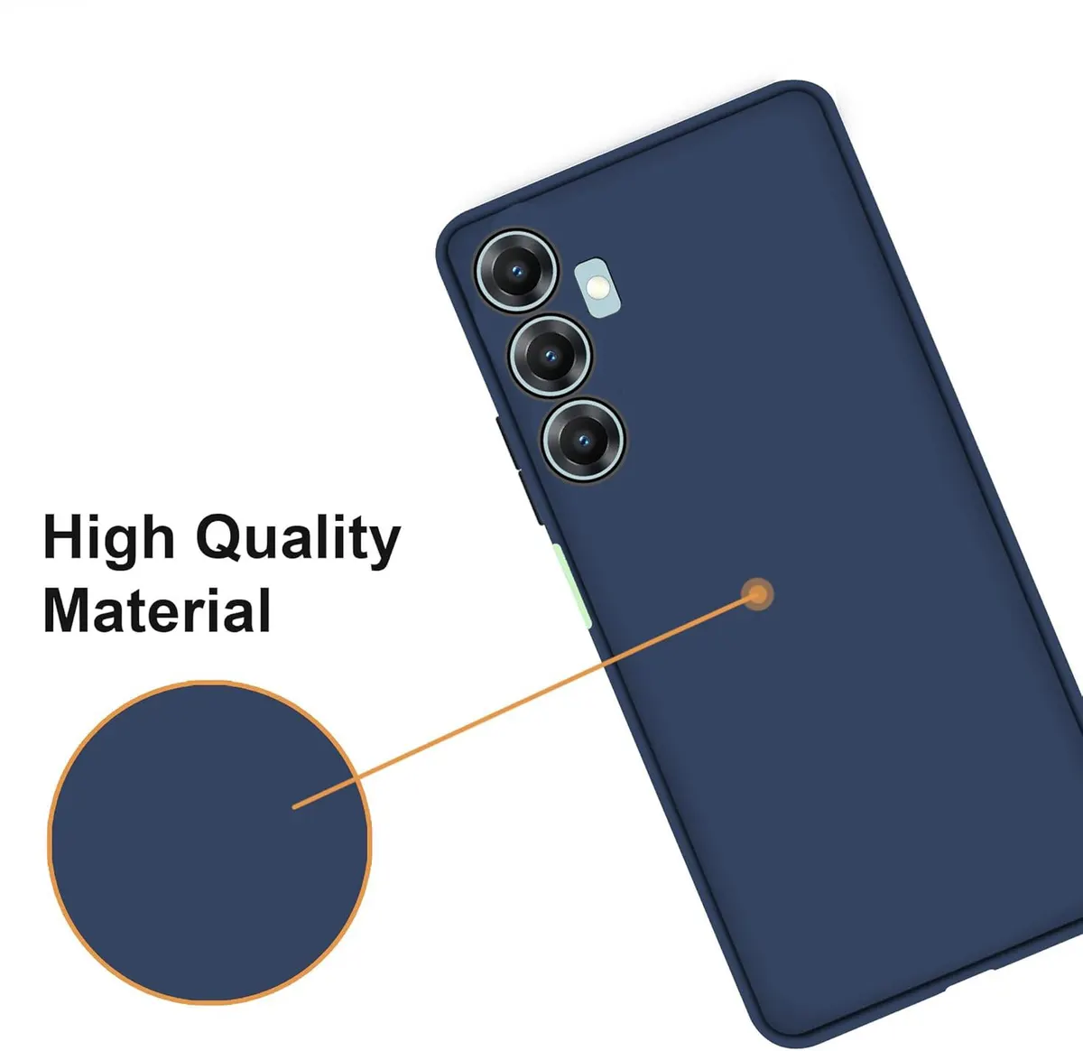 Micvir Back Cover for SAMSUNG Galaxy M35 5G (Blue, Dual Protection, Silicon, Pack of: 1) — image 3 of 5