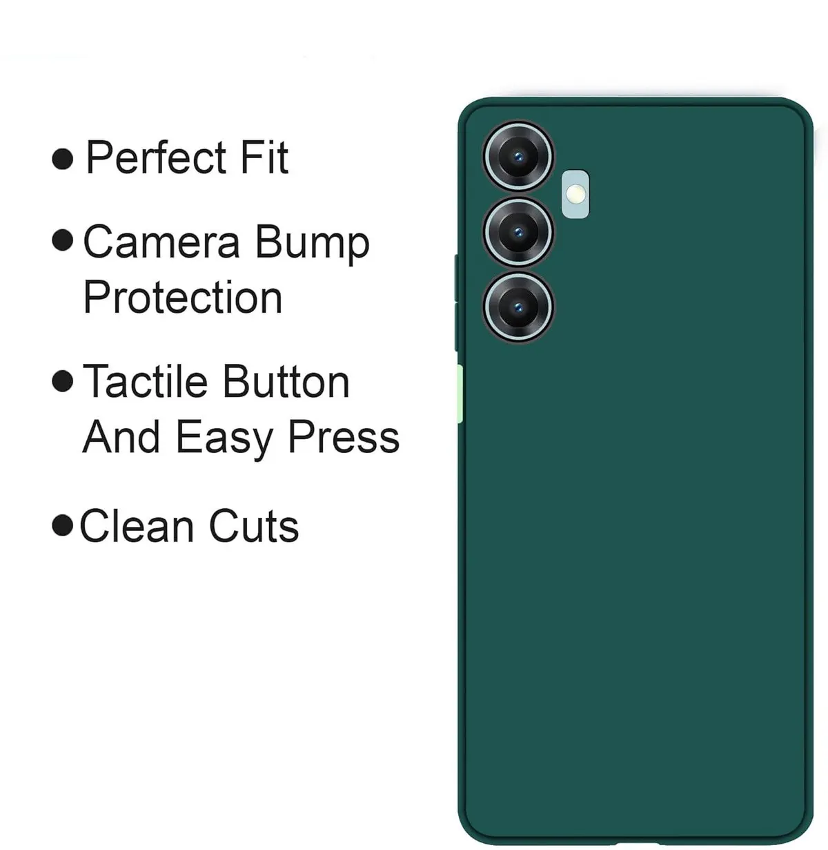 Micvir Back Cover for Samsung Galaxy M35 5G (Green, Dual Protection, Silicon, Pack of: 1) — image 4 of 5