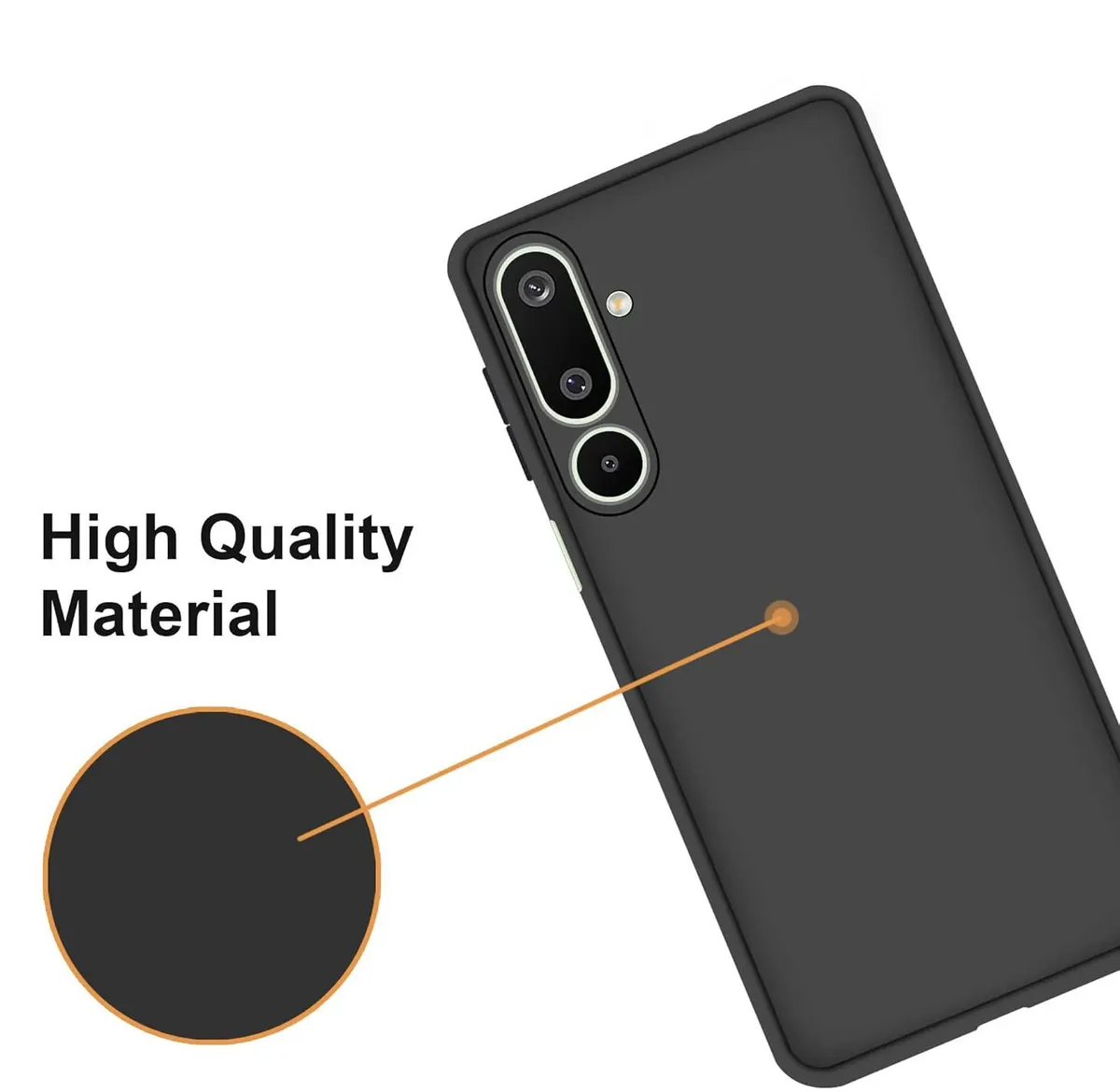 Micvir Back Cover for Samsung Galaxy F56 5G (Black, Dual Protection, Silicon, Pack of: 1) — image 2 of 5