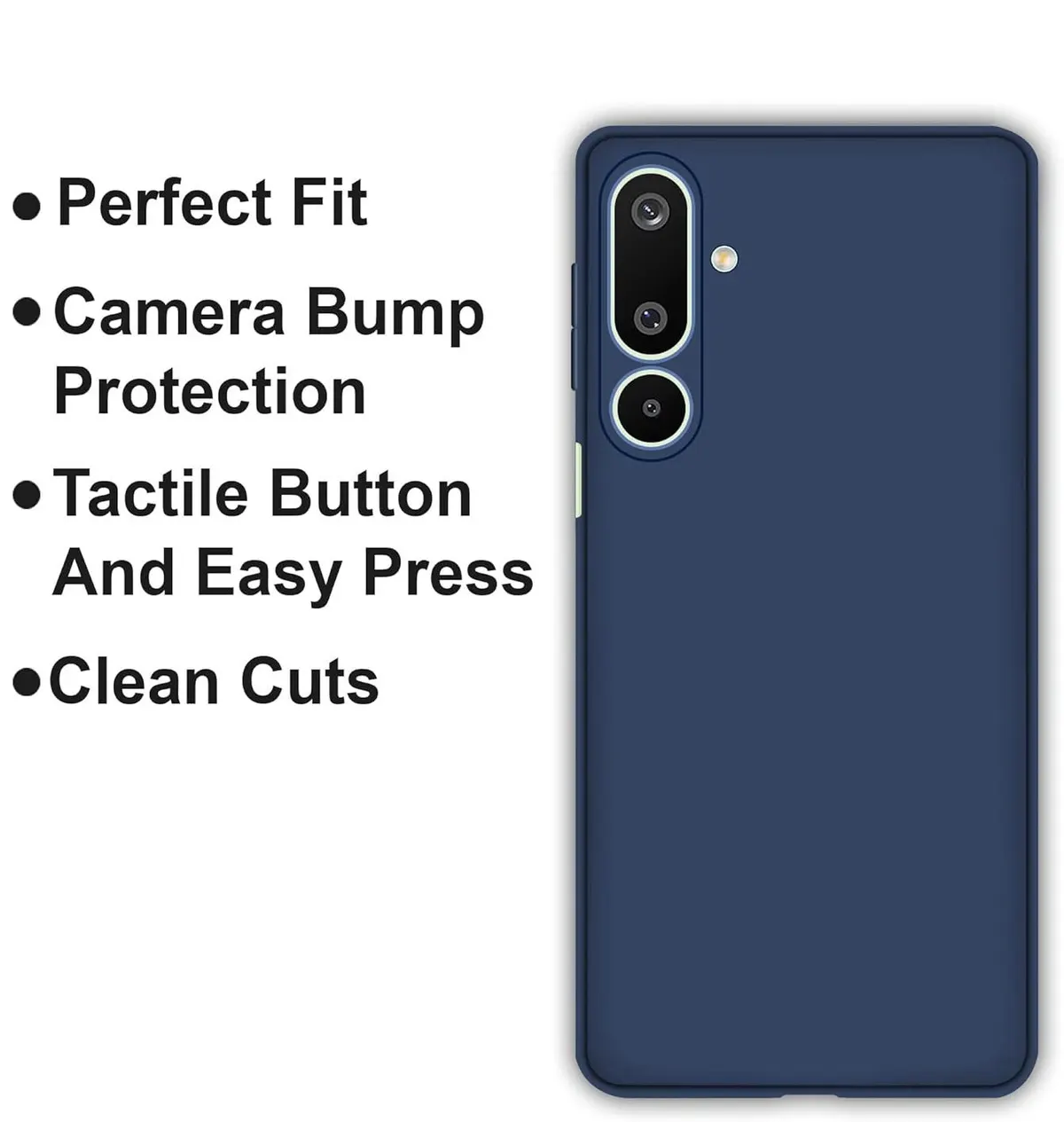 Micvir Back Cover for Samsung Galaxy F56 5G (Blue, Dual Protection, Silicon, Pack of: 1) — image 4 of 5