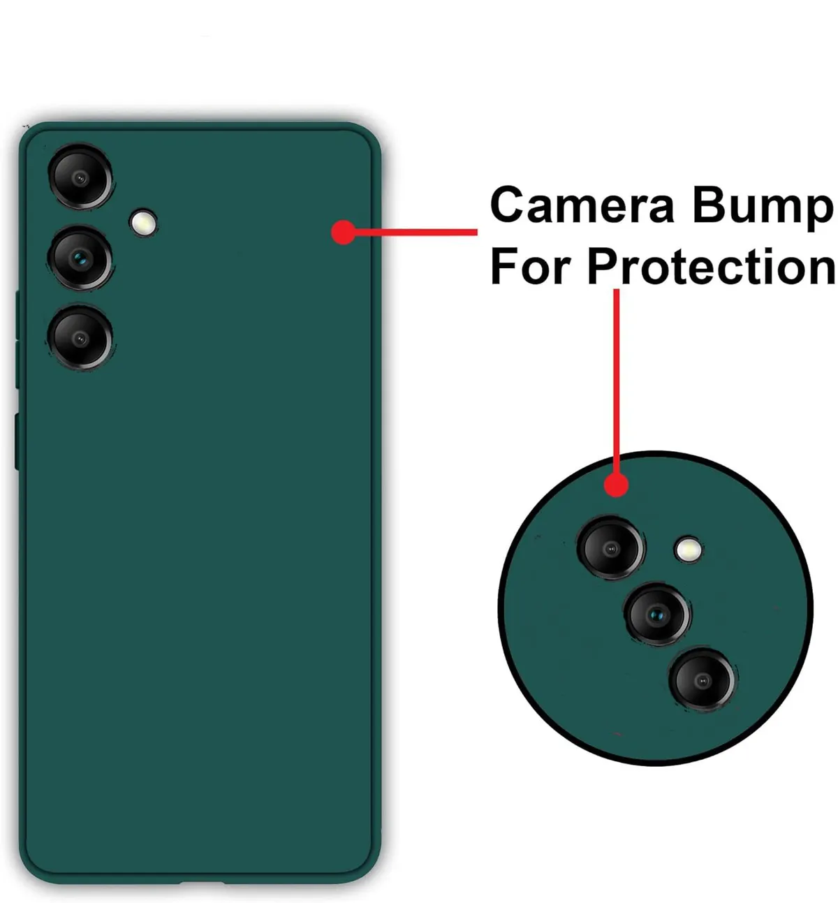 Micvir Back Cover for Samsung Galaxy S23 5G (Green, Dual Protection, Silicon, Pack of: 1) — image 2 of 3