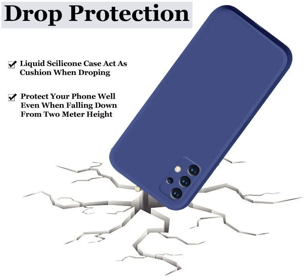 Micvir Back Cover for Samsung M32 5G (Blue, Dual Protection, Silicon, Pack of: 1) — image 4 of 5