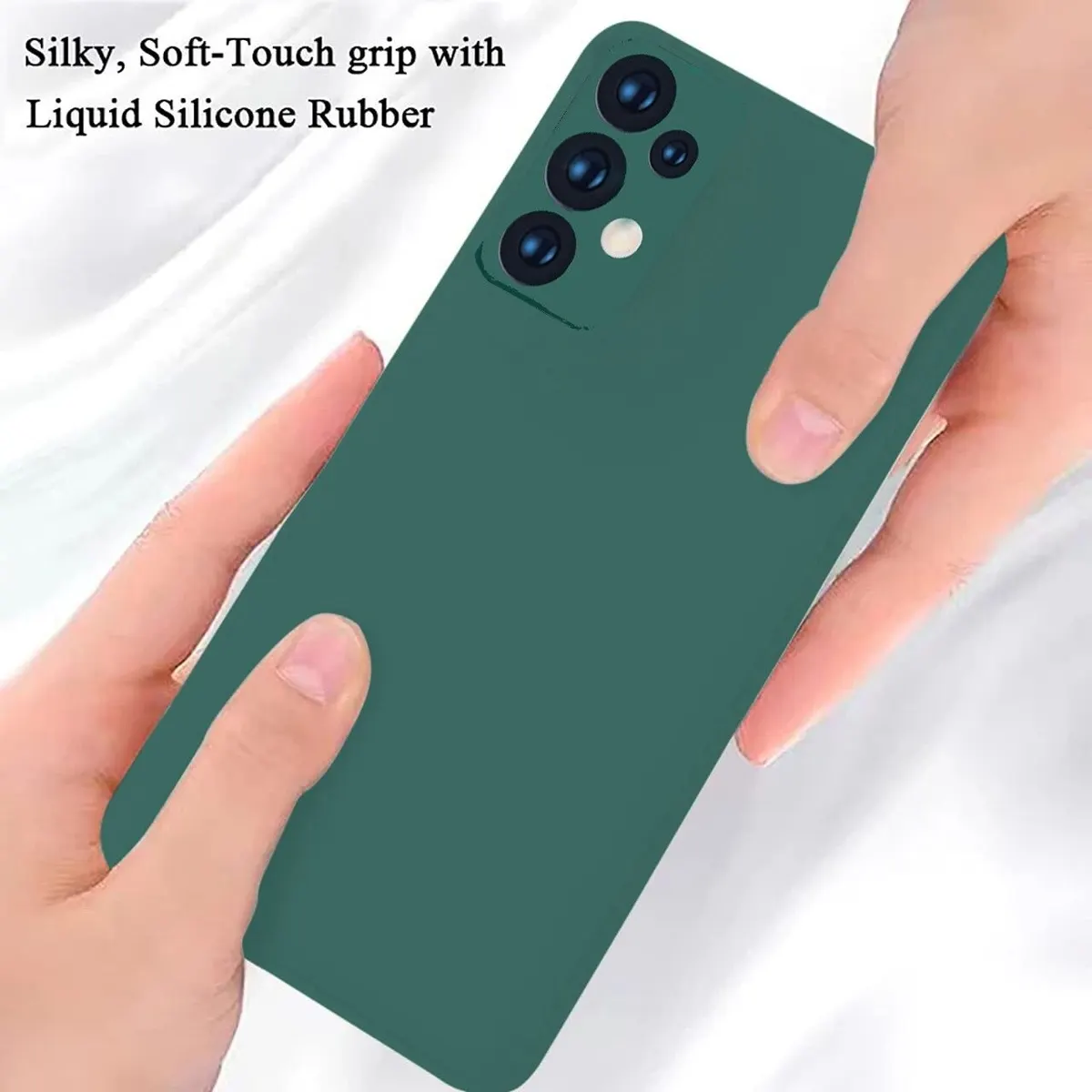 Micvir Back Cover for Samsung M32 5G (Green, Dual Protection, Silicon, Pack of: 1) — image 4 of 5