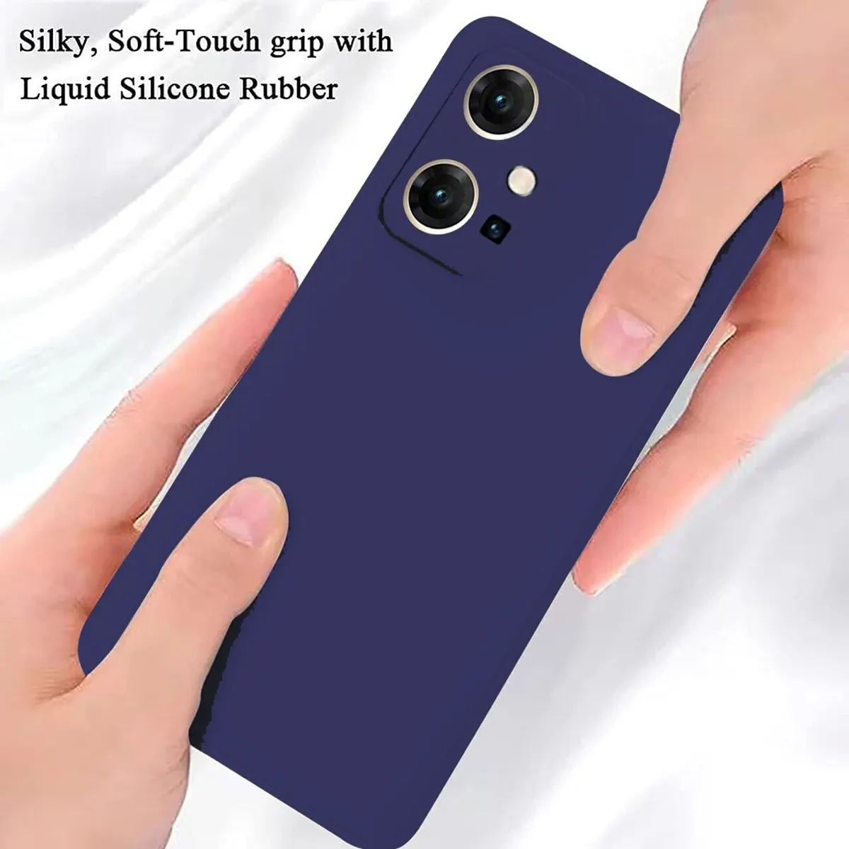 Micvir Back Cover for Vivo T1 5G (Blue, Dual Protection, Silicon, Pack of: 1) — image 4 of 5