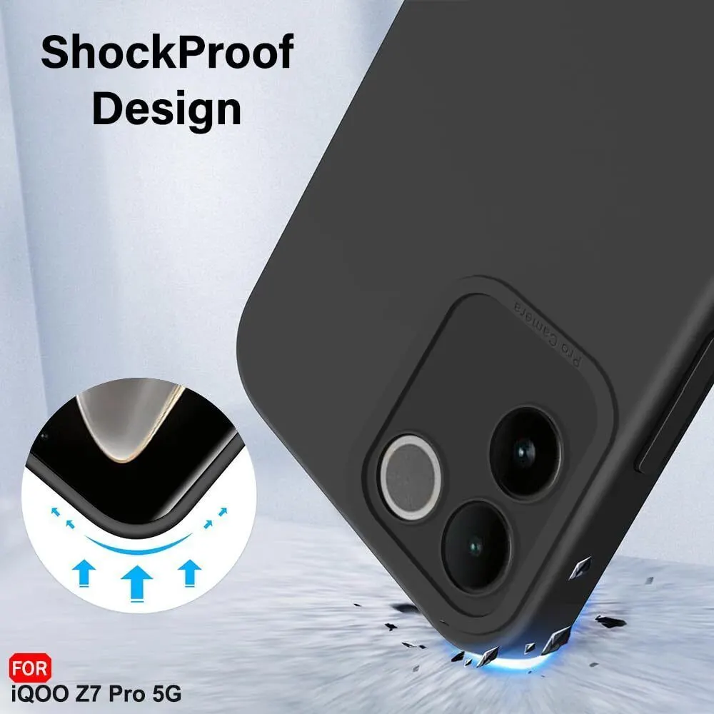 Micvir Back Cover for Vivo T2 Pro 5G (Black, Dual Protection, Silicon, Pack of: 1) — image 3 of 5