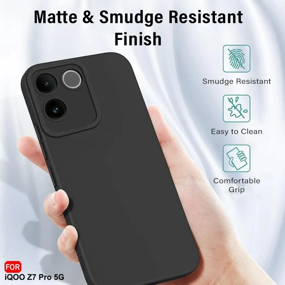 Micvir Back Cover for Vivo T2 Pro 5G (Black, Dual Protection, Silicon, Pack of: 1) — image 4 of 5