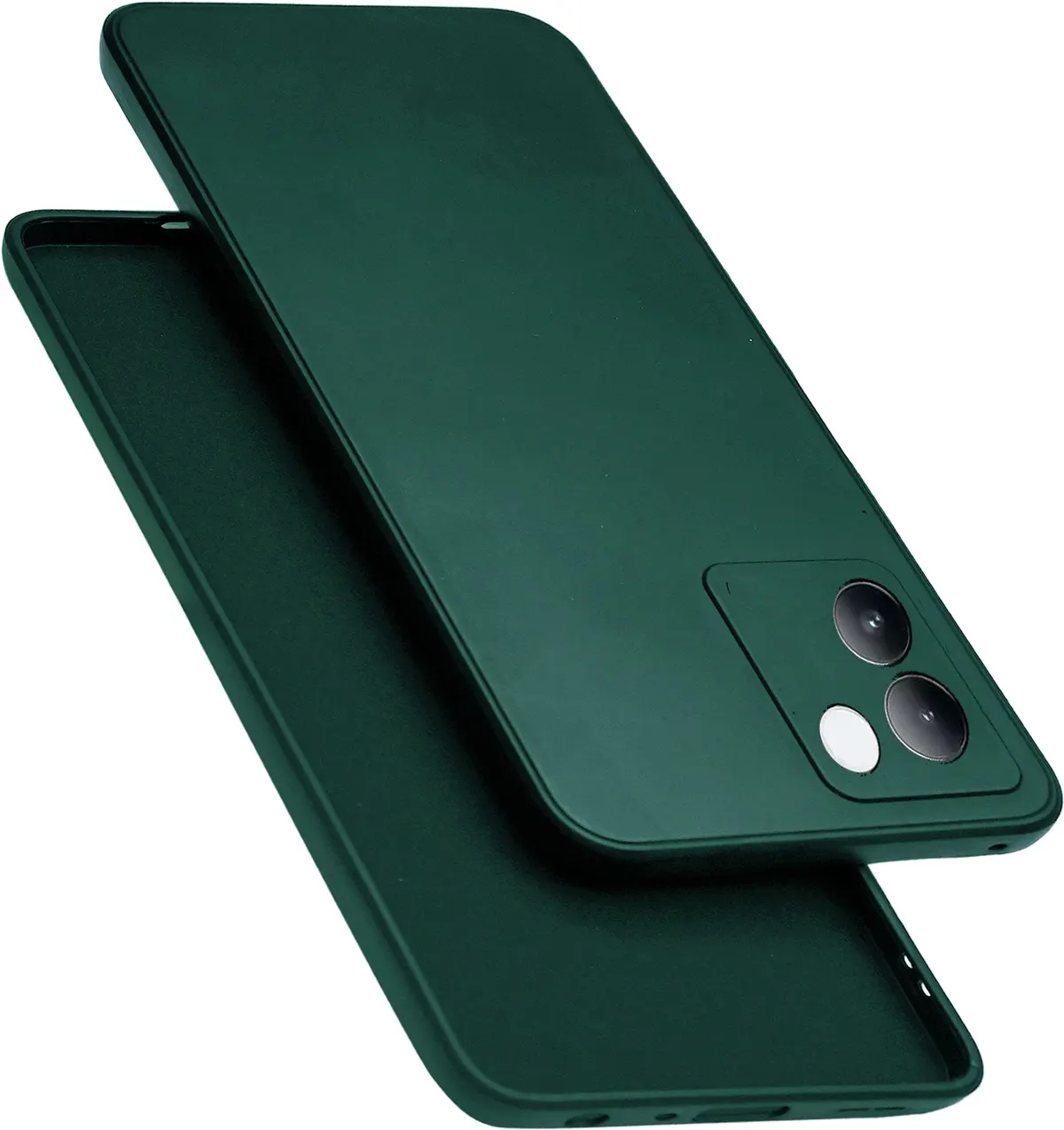 Micvir Back Cover for Vivo T2 Pro 5G (Green, Dual Protection, Silicon, Pack of: 1)