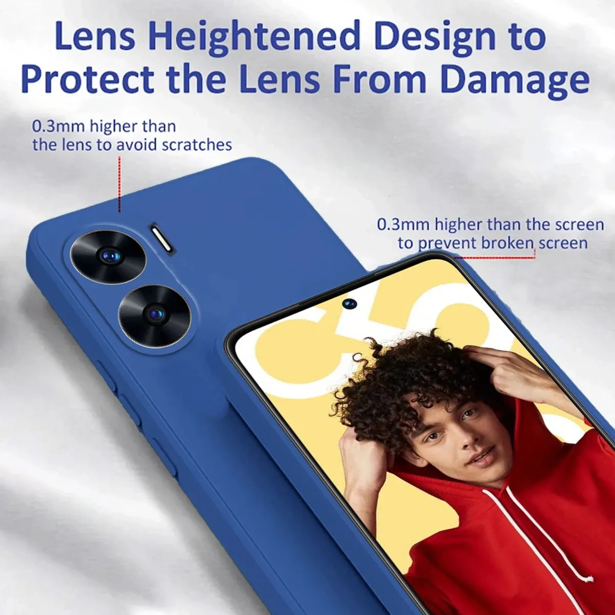 Micvir Back Cover for Vivo T2X 5G (Blue, Dual Protection, Silicon, Pack of: 1) — image 3 of 5