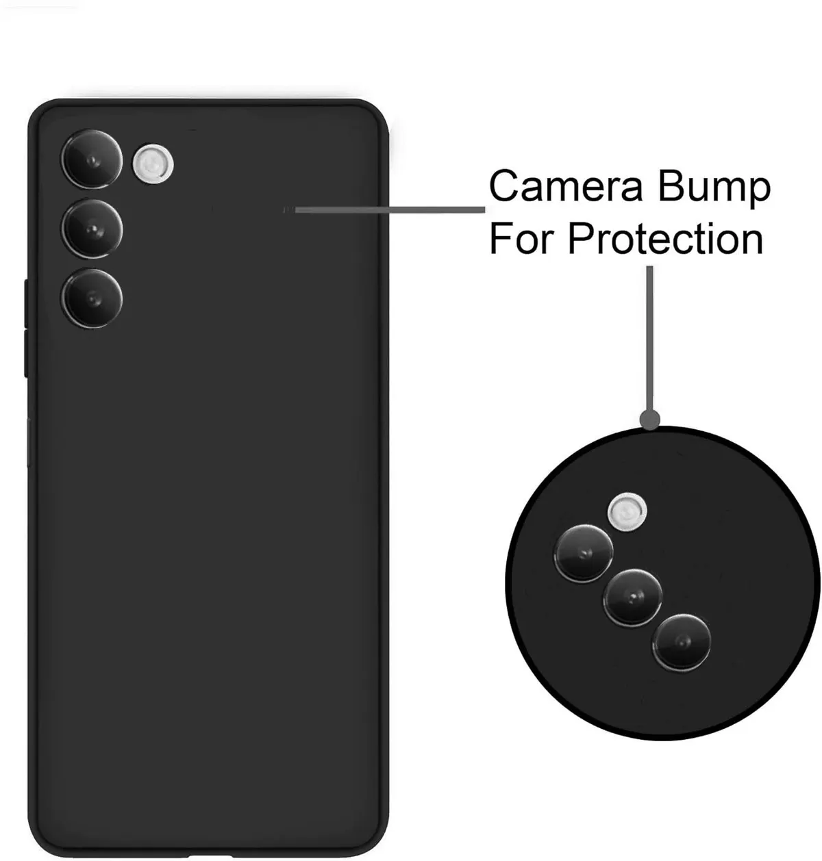 Micvir Back Cover for vivo T3 5G (Black, Dual Protection, Silicon, Pack of: 1) — image 2 of 5