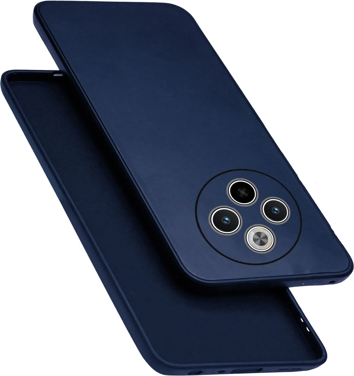 Micvir Back Cover for vivo T4 5G (Blue, Dual Protection, Silicon, Pack of: 1)