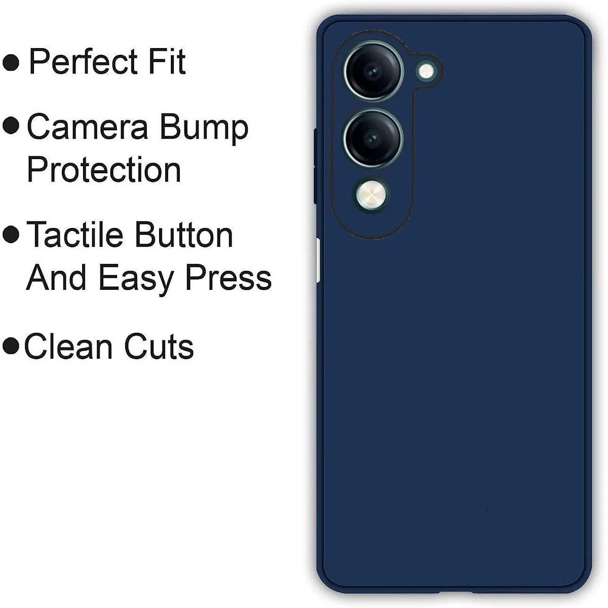 Micvir Back Cover for Vivo T4 Lite 5G (Blue, Dual Protection, Silicon, Pack of: 1) — image 4 of 5