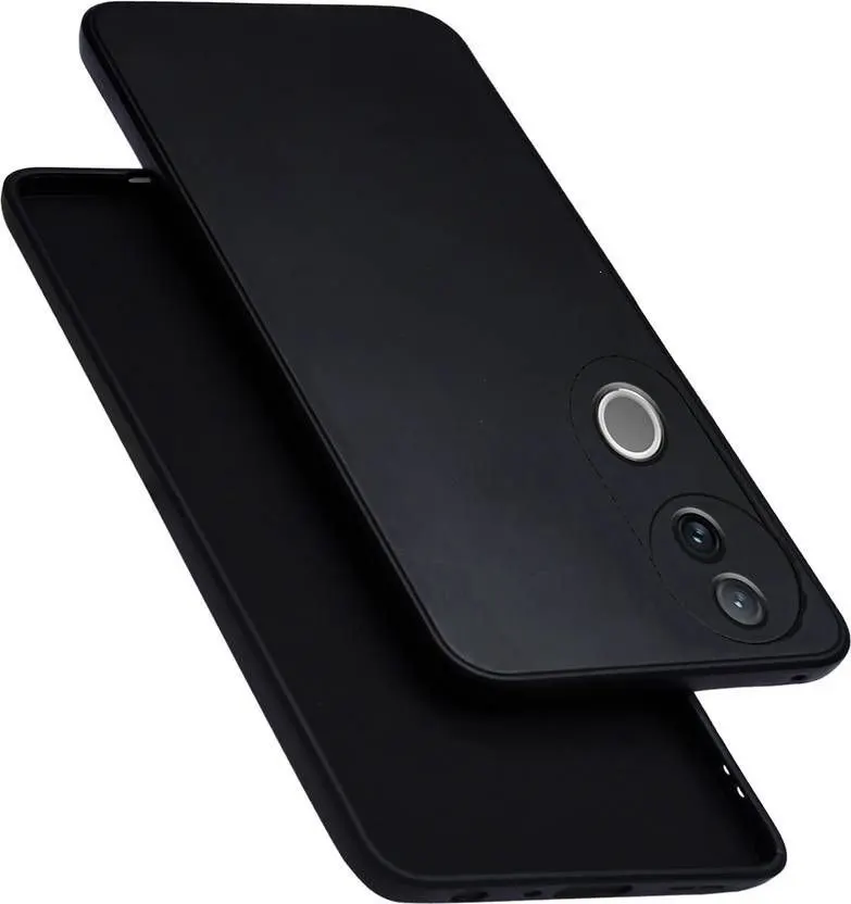 Micvir Back Cover for Vivo T4R 5G (Black, Dual Protection, Silicon, Pack of: 1)