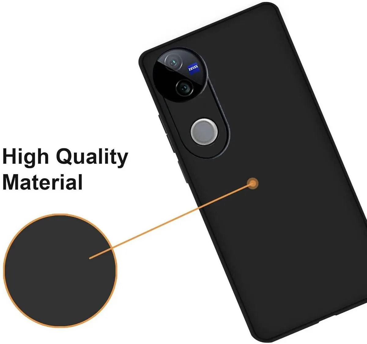 Micvir Back Cover for Vivo T4R 5G (Black, Dual Protection, Silicon, Pack of: 1) — image 2 of 5