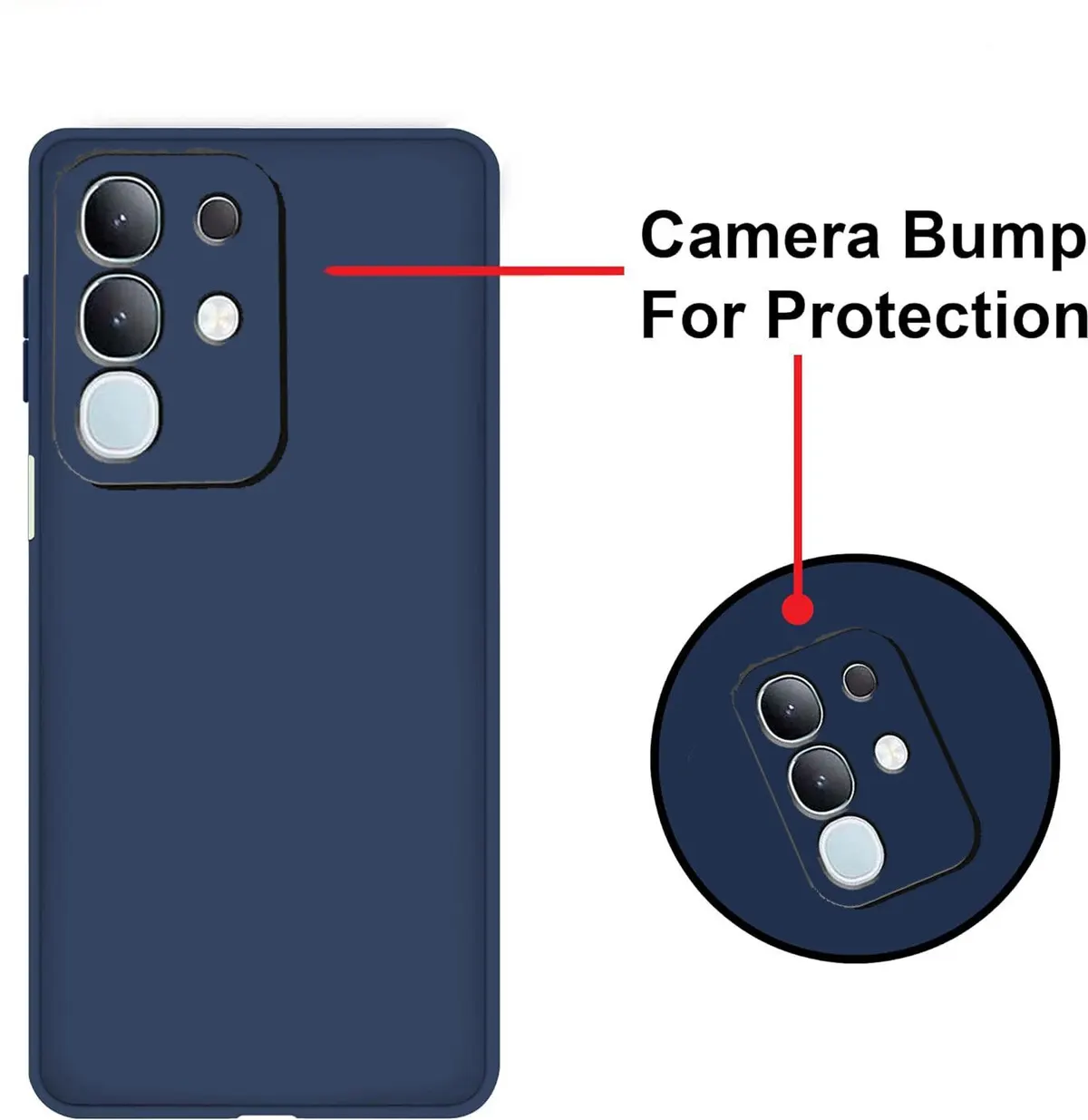 Micvir Back Cover for vivo T4x 5G (Blue, Dual Protection, Silicon, Pack of: 1) — image 3 of 5