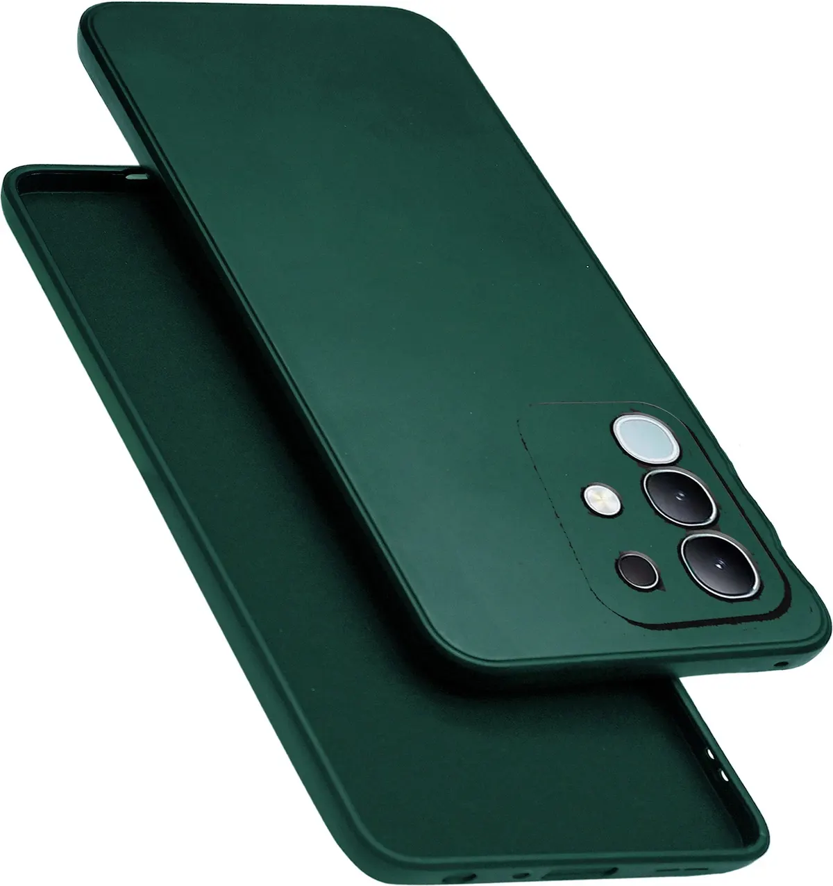 Micvir Back Cover for vivo T4x 5G (Green, Dual Protection, Silicon, Pack of: 1)