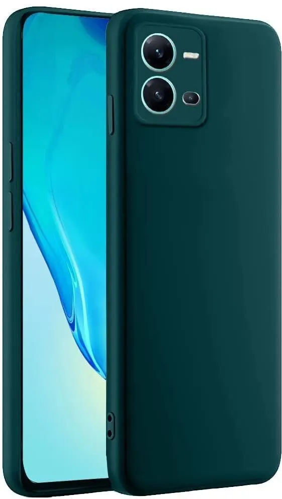 Micvir Back Cover for Vivo V25 5G (Green, Dual Protection, Silicon, Pack of: 1) — image 2 of 5