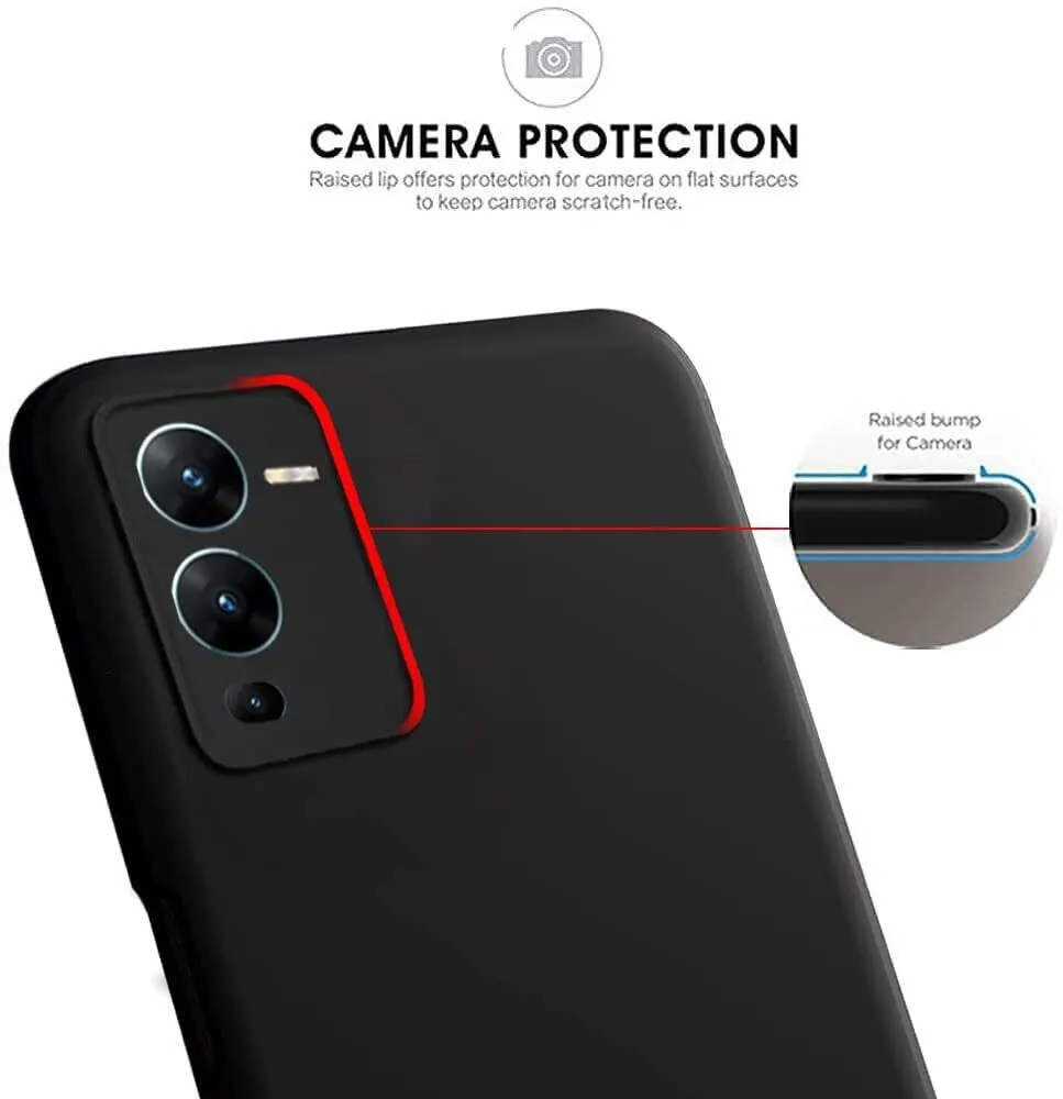 Micvir Back Cover for Vivo V25 Pro 5G (Black, Dual Protection, Silicon, Pack of: 1) — image 3 of 5