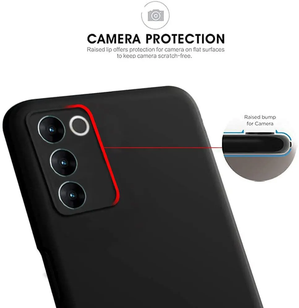 Micvir Back Cover for vivo V27 (Black, Dual Protection, Silicon, Pack of: 1) — image 2 of 5