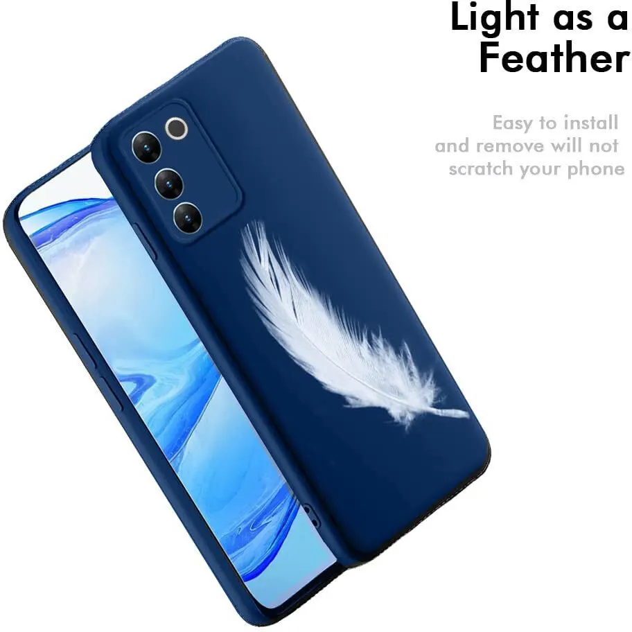 Micvir Back Cover for vivo V27 5G (Blue, Dual Protection, Silicon, Pack of: 1) — image 3 of 5