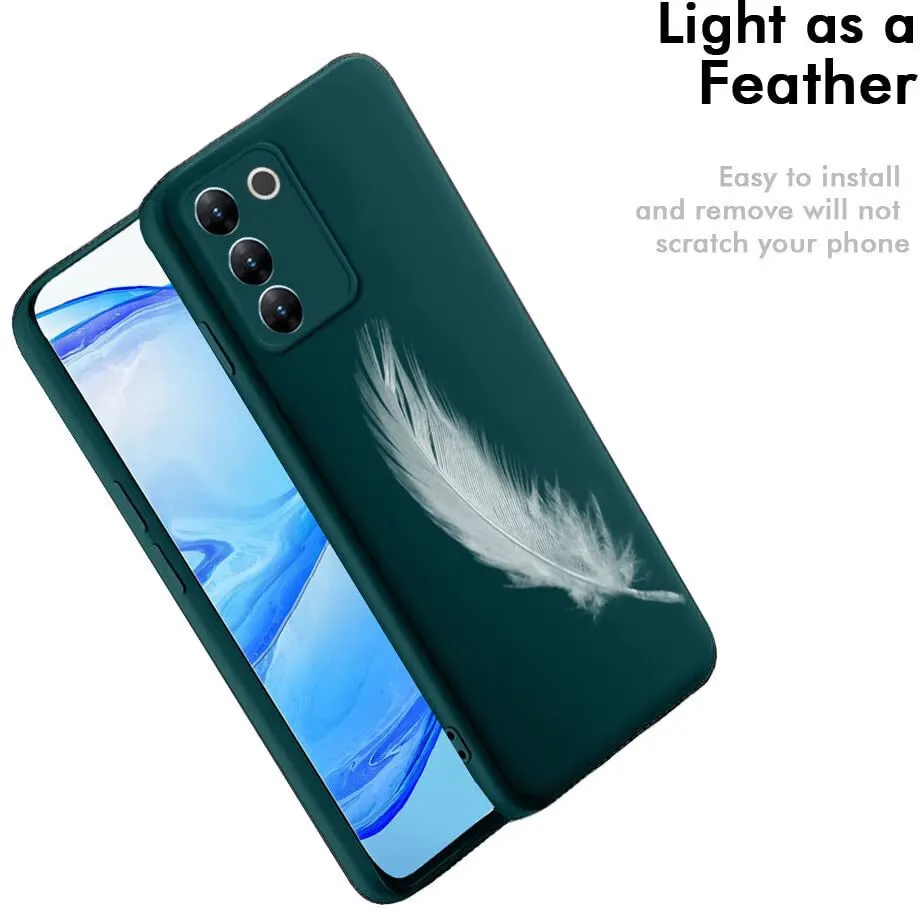 Micvir Back Cover for Vivo V27 Pro 5G (Green, Dual Protection, Silicon, Pack of: 1) — image 3 of 5