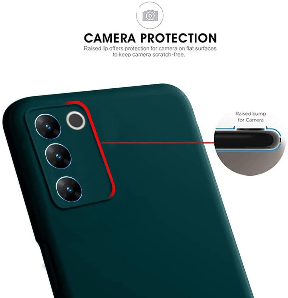 Micvir Back Cover for Vivo V27 Pro 5G (Green, Dual Protection, Silicon, Pack of: 1) — image 4 of 5