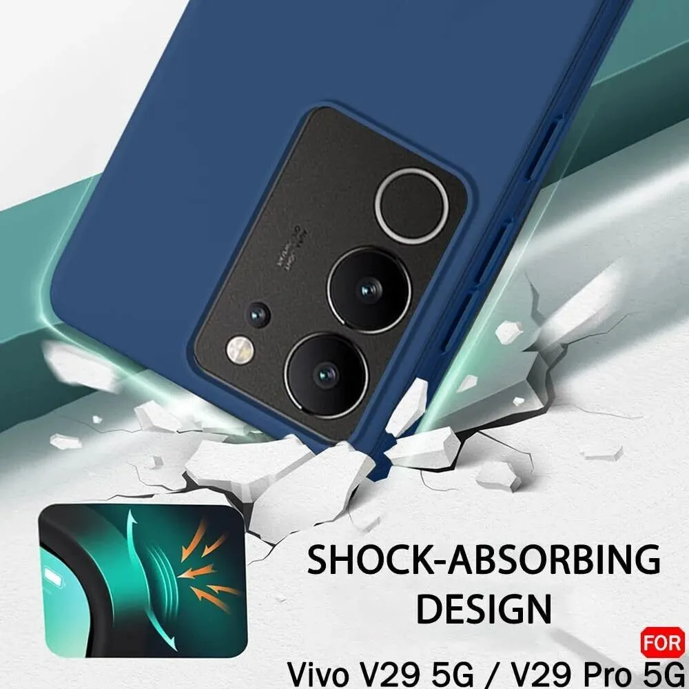 Micvir Back Cover for vivo V29 5G (Blue, Dual Protection, Silicon, Pack of: 1) — image 3 of 5