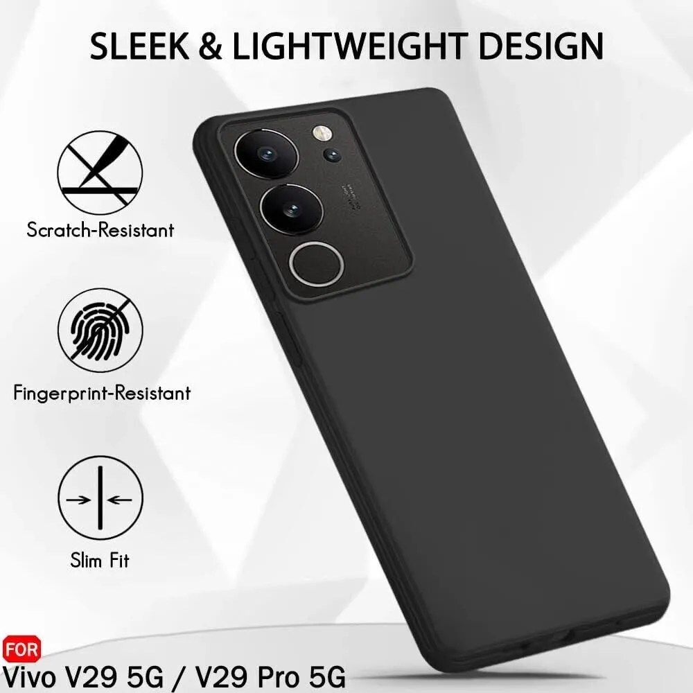 Micvir Back Cover for Vivo V29 Pro 5G (Black, Dual Protection, Silicon, Pack of: 1) — image 3 of 5