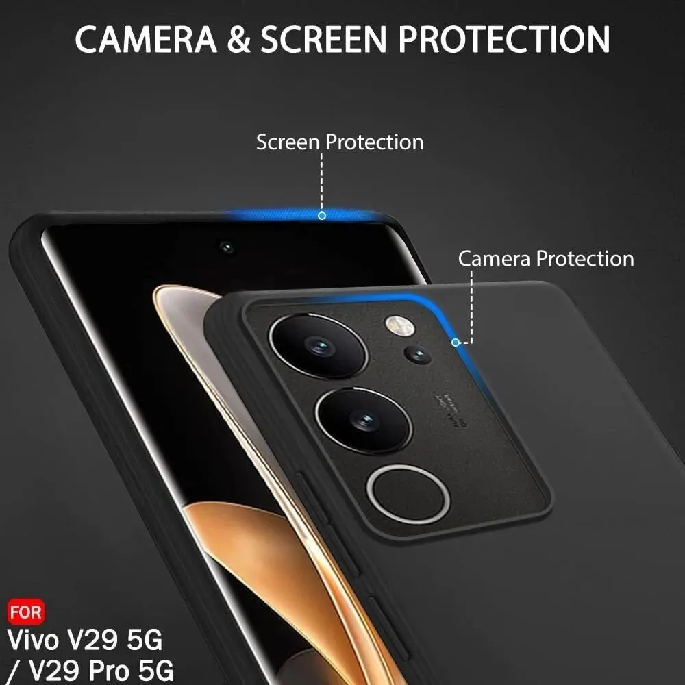 Micvir Back Cover for Vivo V29 Pro 5G (Black, Dual Protection, Silicon, Pack of: 1) — image 4 of 5
