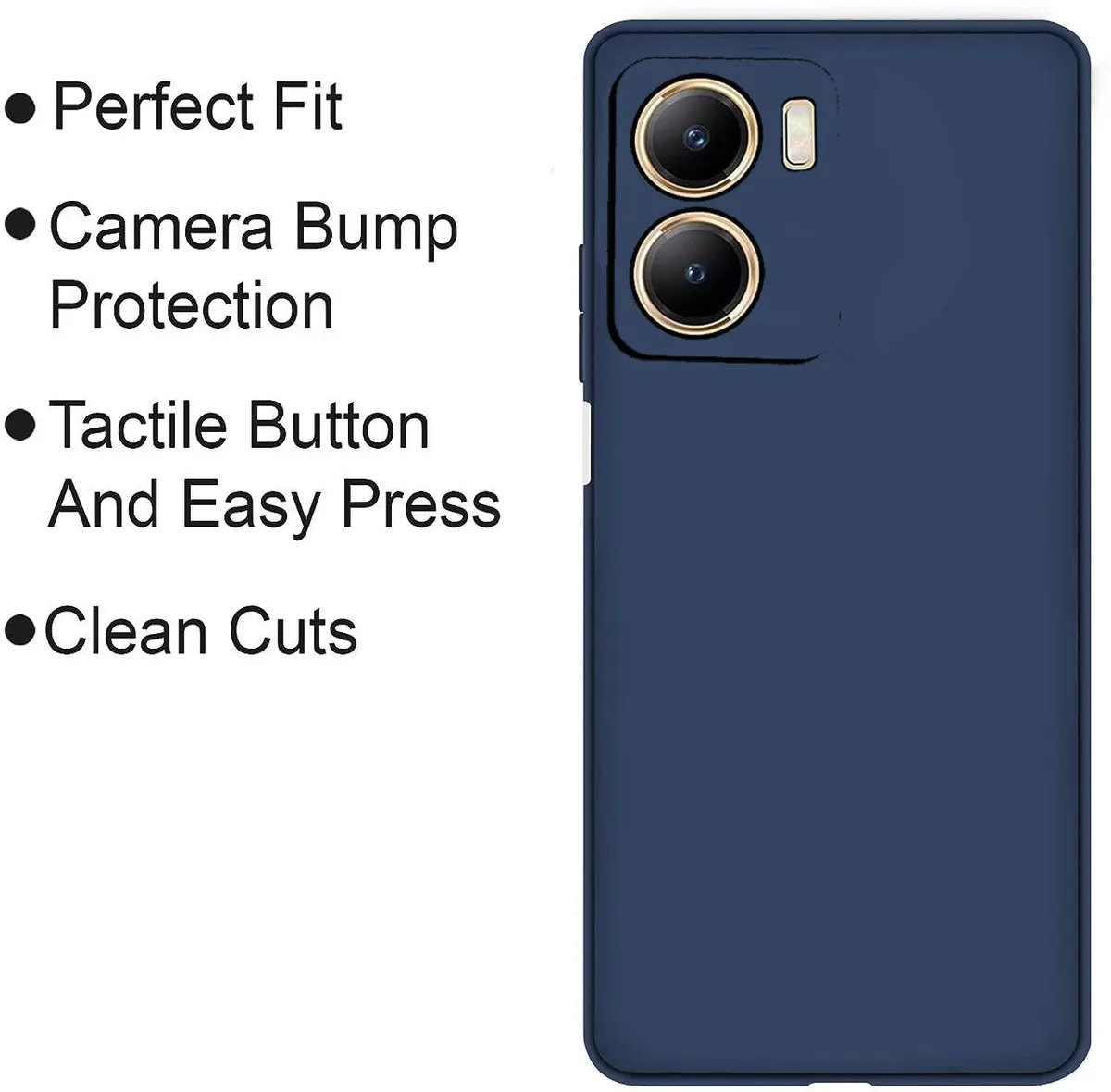 Micvir Back Cover for Vivo V29e 5G (Blue, Dual Protection, Silicon, Pack of: 1) — image 2 of 5